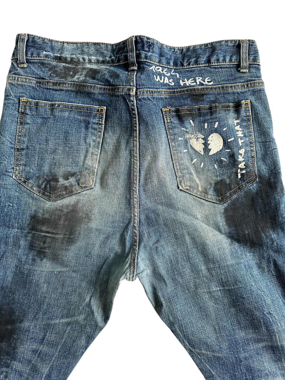 Hysteric Glamour ARCHIVE BRIDGE DISTRESSED WASHED JEANS SECTION PUNK STYLE Size US 31 - 6 Thumbnail