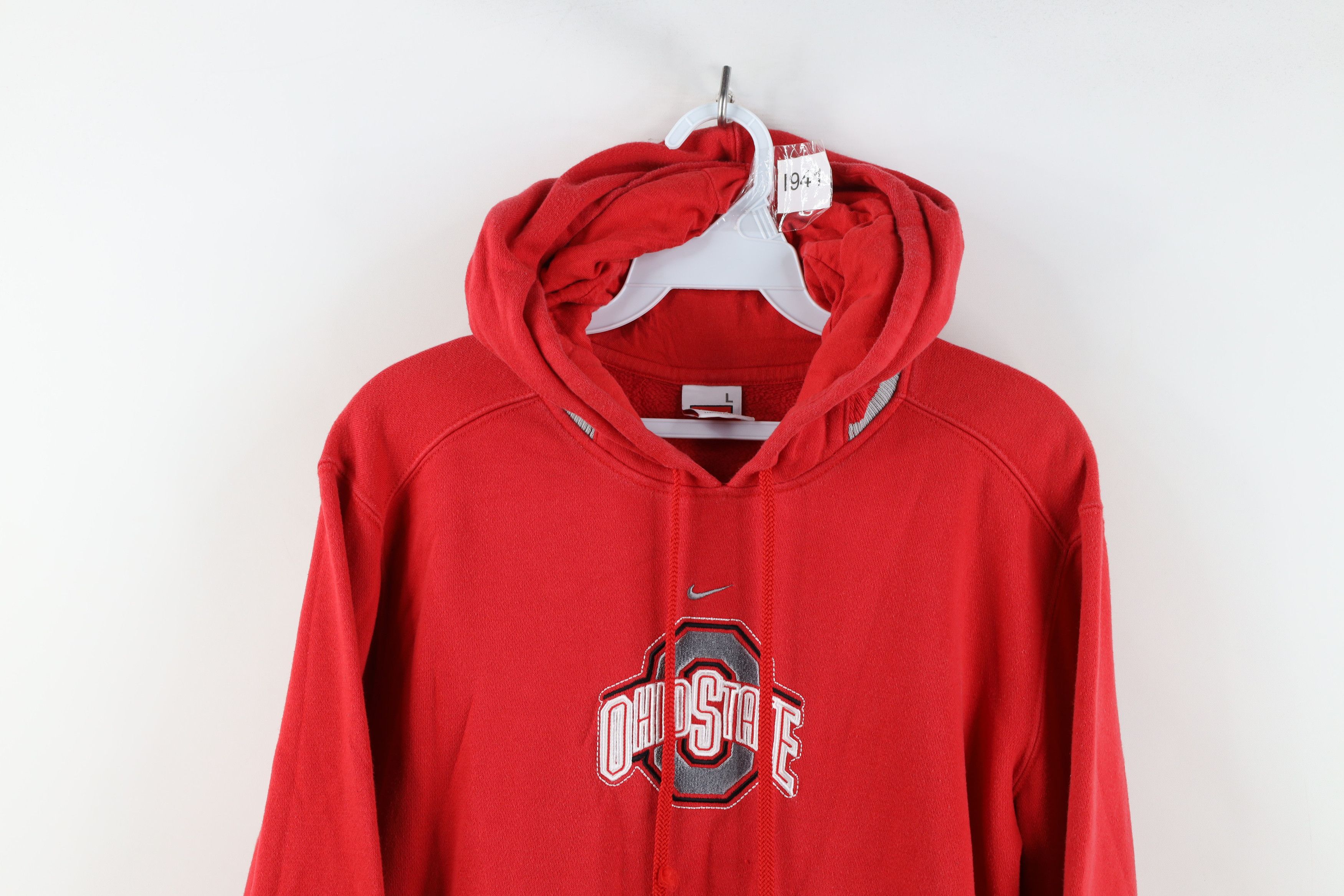 Nike Vintage Nike Center Swoosh Ohio State University Hoodie Size L / US 10 / IT 46 - 2 Thumbnail