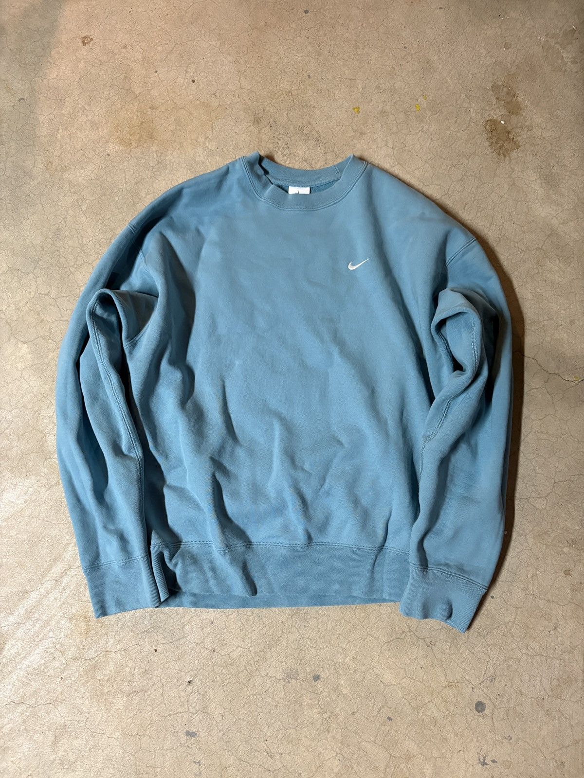 Nike Nike Lab Solo Swoosh Crewneck Sweatshirt Turquoise Medium Size US M / EU 48-50 / 2 - 1 Thumbnail