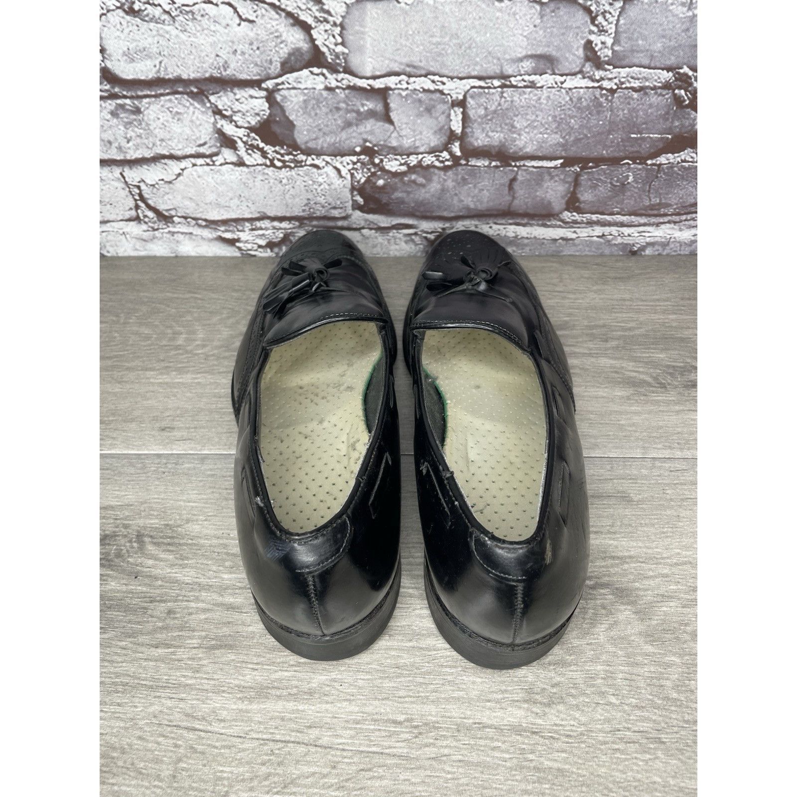 JOHN LAWRENCE SULLIVAN O'Sullivan Black Leather Wingtip VTG Loafers Dress Shoes Men Size US 12 / EU 45 - 18 Thumbnail
