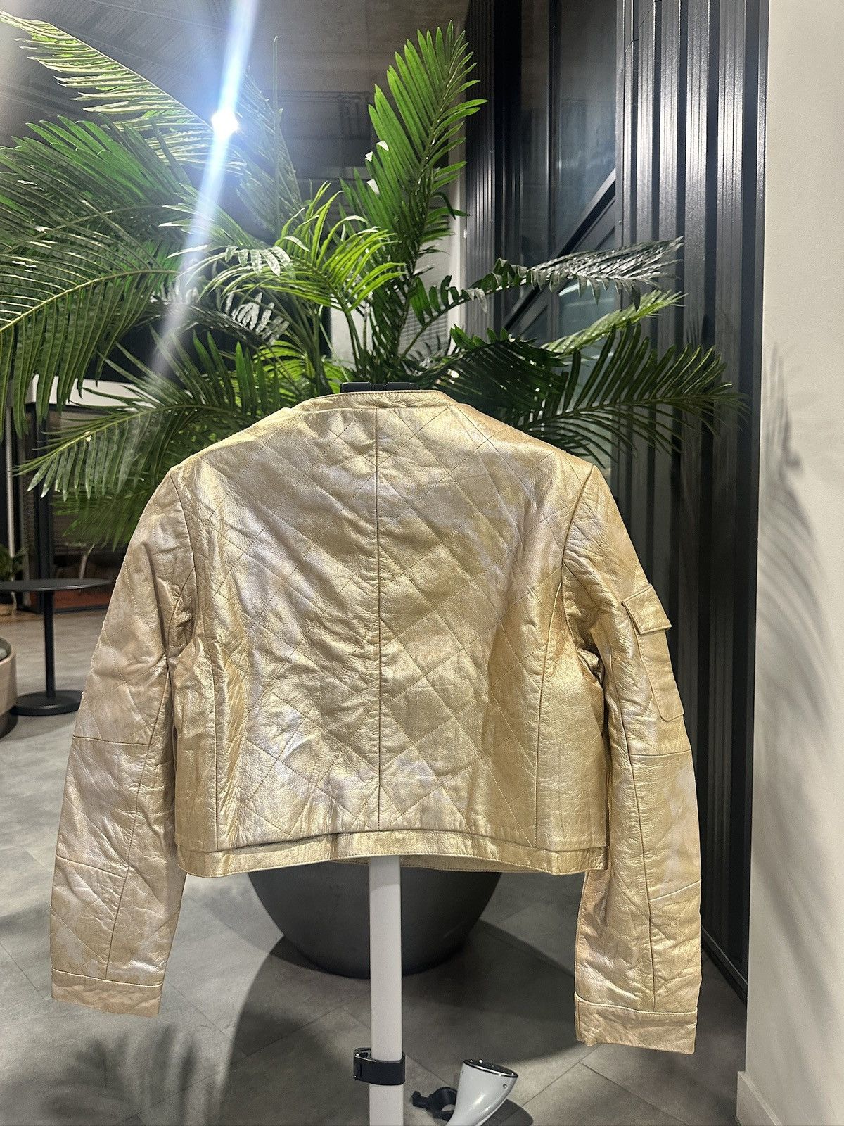 Moschino Moschino Vintage Metallic gold Leather Jacket. Size M / US 6-8 / IT 42-44 - 2 Thumbnail