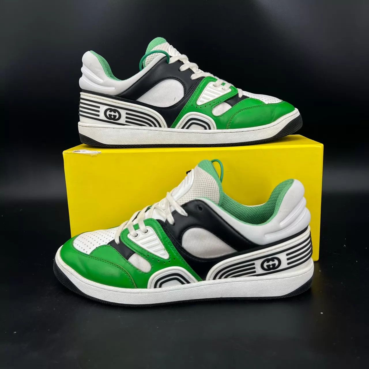 Gucci GUCCI Basket Green/White/Black 7.5 Boxed Size US 7.5 / EU 40-41 - 2 Thumbnail