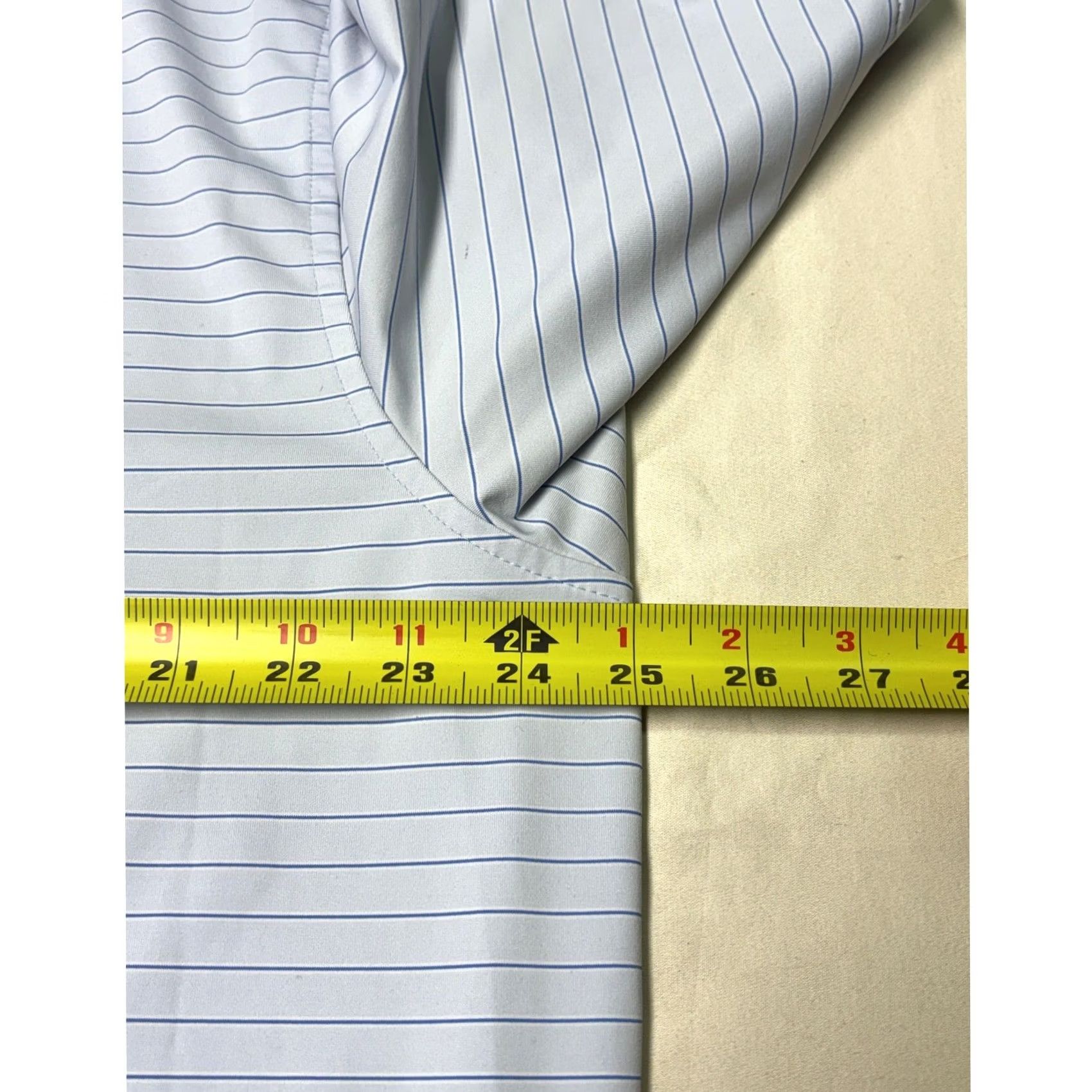 Peter Millar Peter Millar Polo Shirt Mens XL Striped Blue White St Elmo Club Short Sleeve Golf Moisture Wicking Size US XL / EU 56 / 4 - 7 Thumbnail