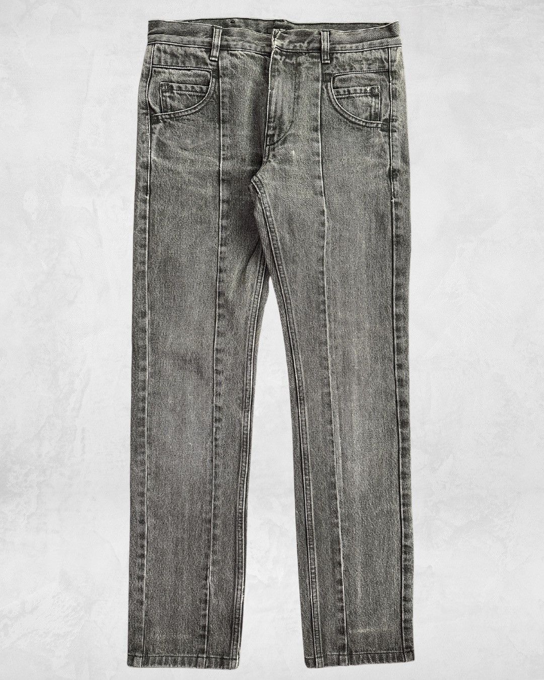 Miu Miu × Prada 1990s Deconstructed Dark Wash Denim Pants Size US 31 - 1 Thumbnail