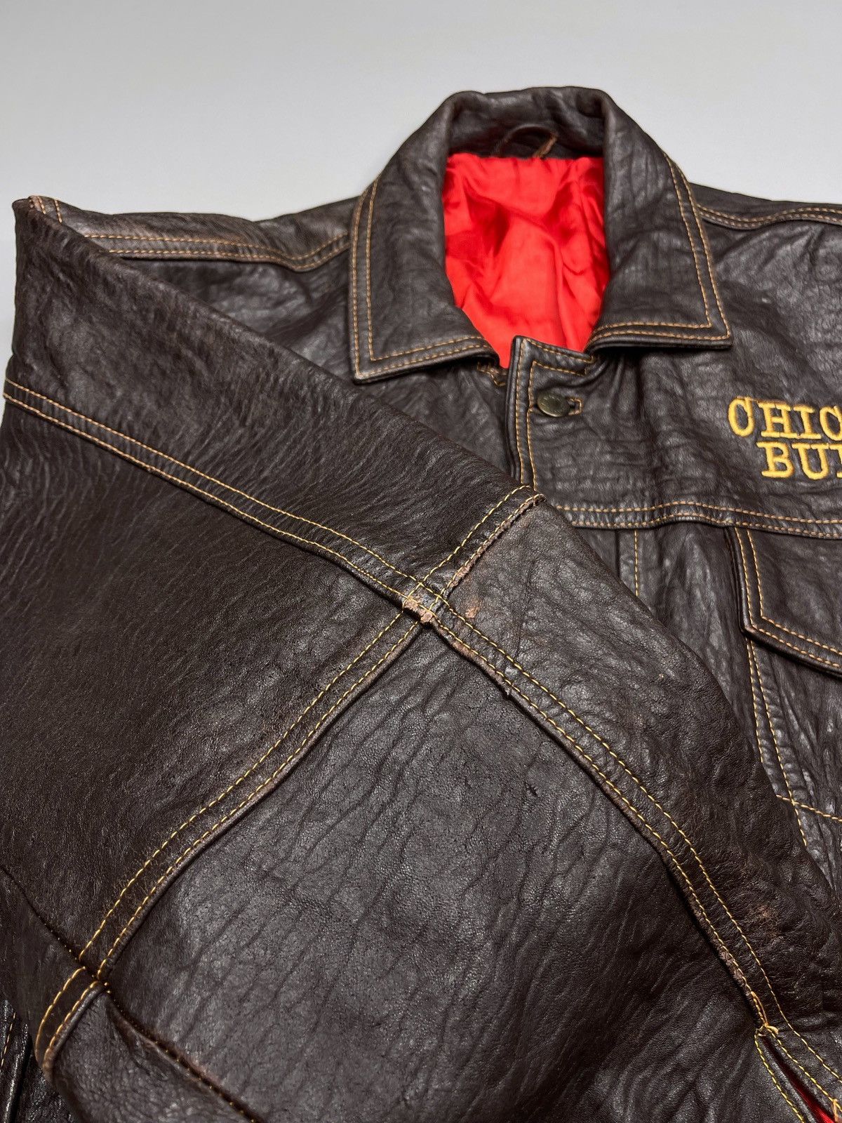 NBA × Vintage Vintage 90’s Chicago Bulls Leather Jacket RARE Size US S / EU 44-46 / 1 - 14 Thumbnail