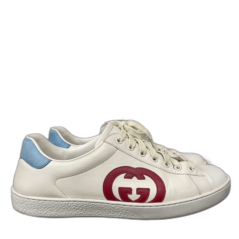 Gucci Gucci White Sneakers with Red Logo-2505 Size US 7 / EU 40 - 1 Thumbnail