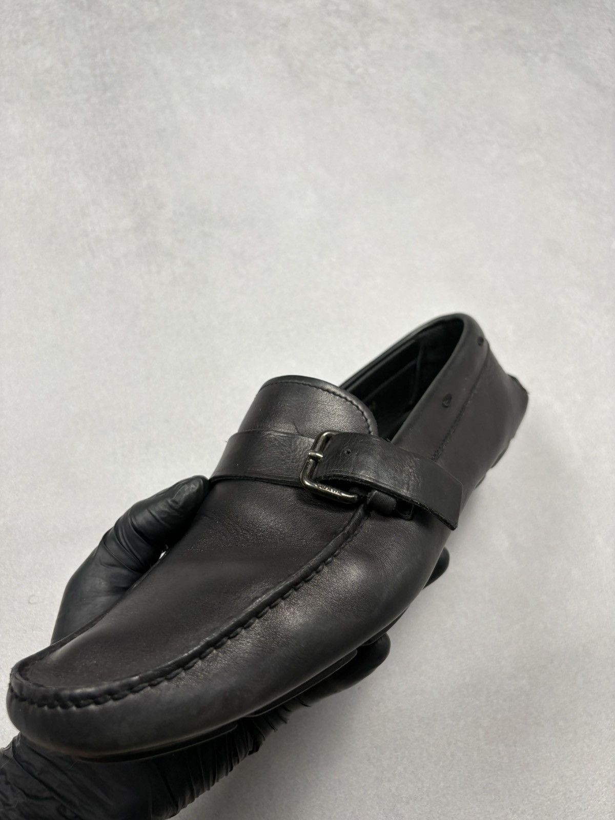 Prada Prada Leather Buckle Driving Loafers Black Size 10 Classic Size US 10 / EU 43 - 18 Thumbnail