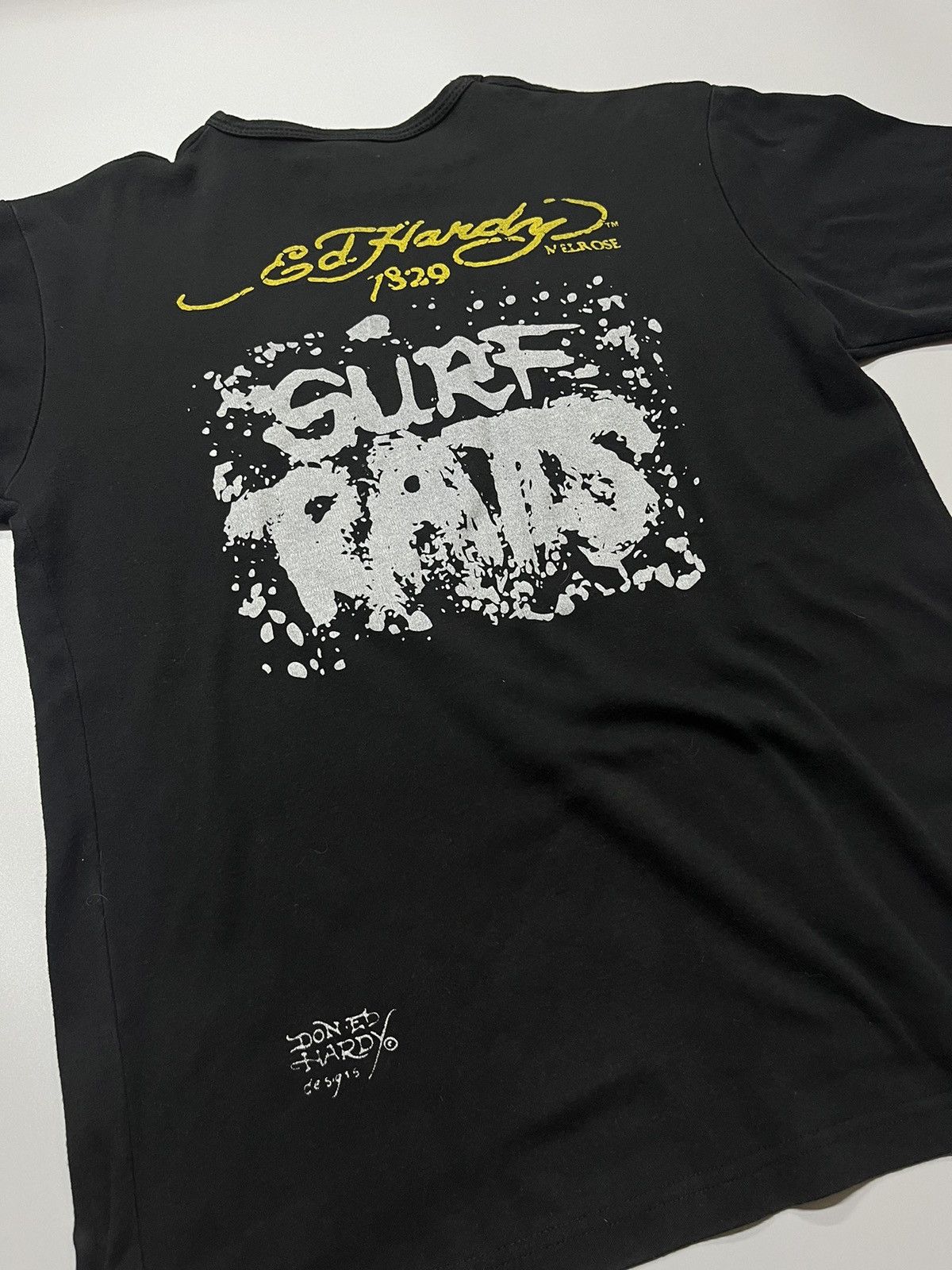 Ed Hardy × Vintage Y2K Ed Hardy by Christian Audigier T Shirt Skull Surf Rats Size US M / EU 48-50 / 2 - 4 Thumbnail