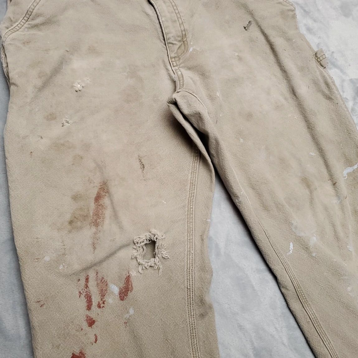 Carhartt Carhartt Pants Mens 36x32 Canvas Relaxed Carpenter Cargo Workwear BN3279 M Beige Brown Casual Pants Mens Regular Front Zip Pockets Cargo Pocket Size US 36 / EU 52 - 4 Thumbnail