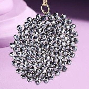 Other Silver tone woven cluster bead pendant necklace Size ONE SIZE - 4 Thumbnail