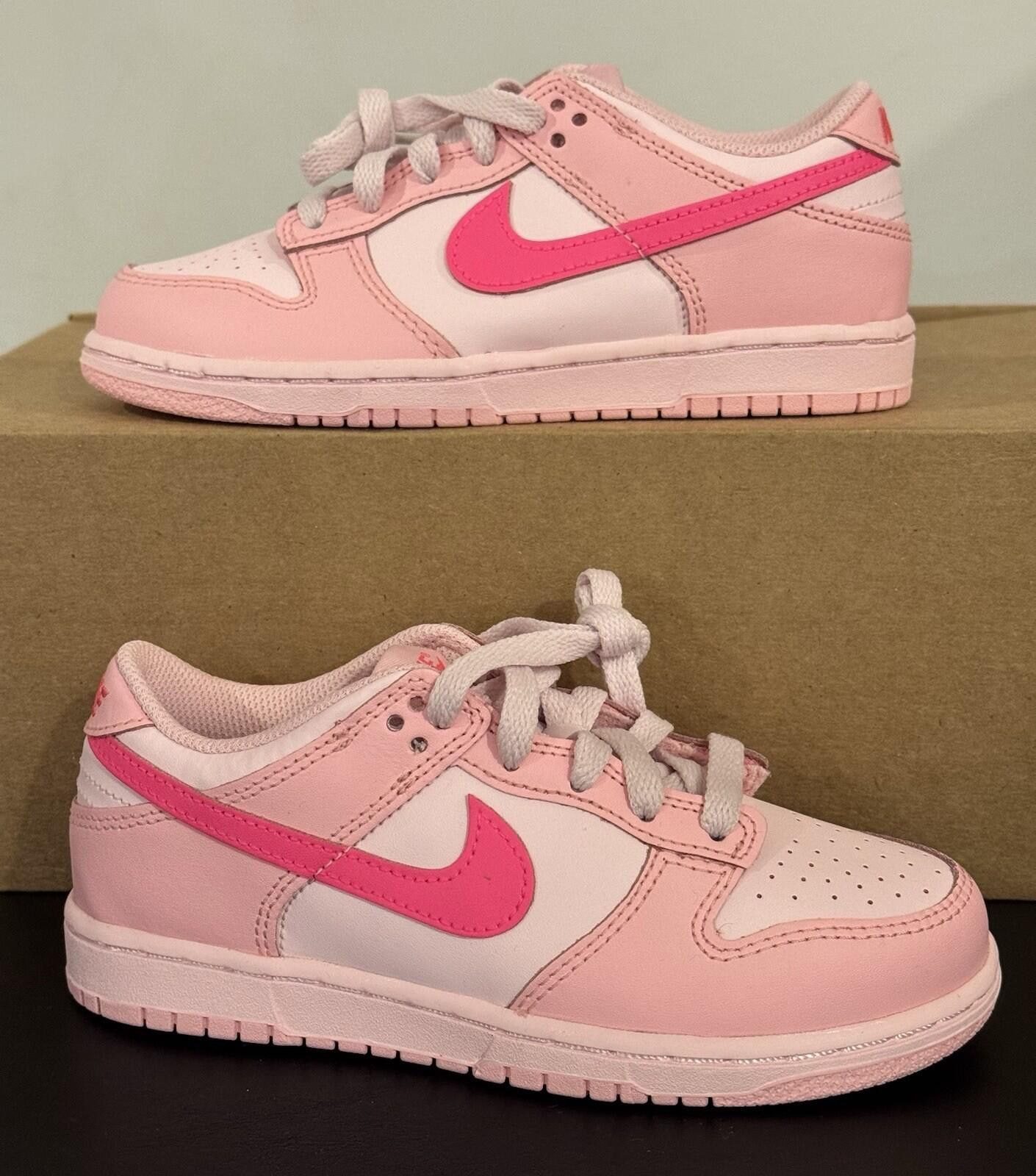 Nike Nike Kids Dunk Low DH9756-600 Triple Pink Size 1.5y . No Box Size US 5 / EU 37 - 1 Thumbnail