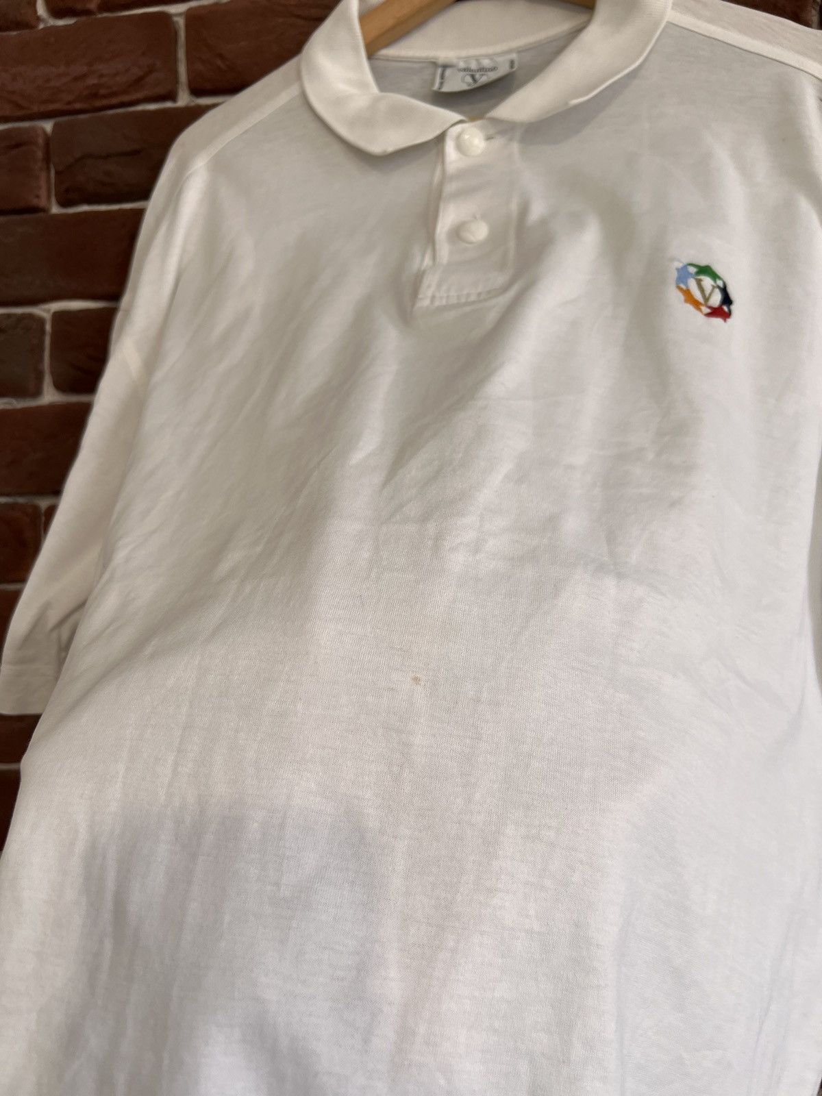 Valentino Valentino Sport 80s Logo Polo Shirt White XL designer Rare Size US XL / EU 56 / 4 - 6 Thumbnail