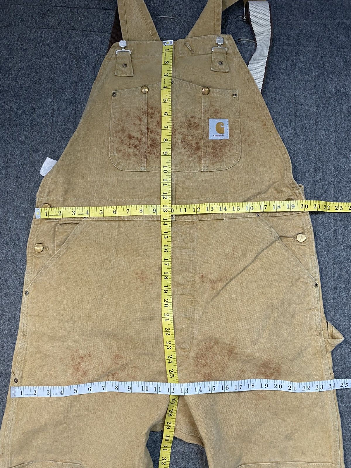 Carhartt 90s Carhartt Double Knee Duck Canvas Bib Overall Workwear Size US 40 / EU 56 - 8 Thumbnail