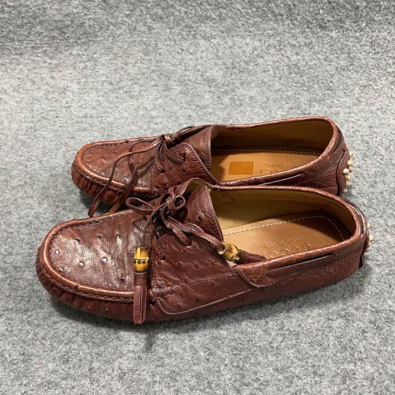 Gucci Gucci Brown Men's Loafers 0079 Size US 7.5 / EU 40-41 - 1 Thumbnail