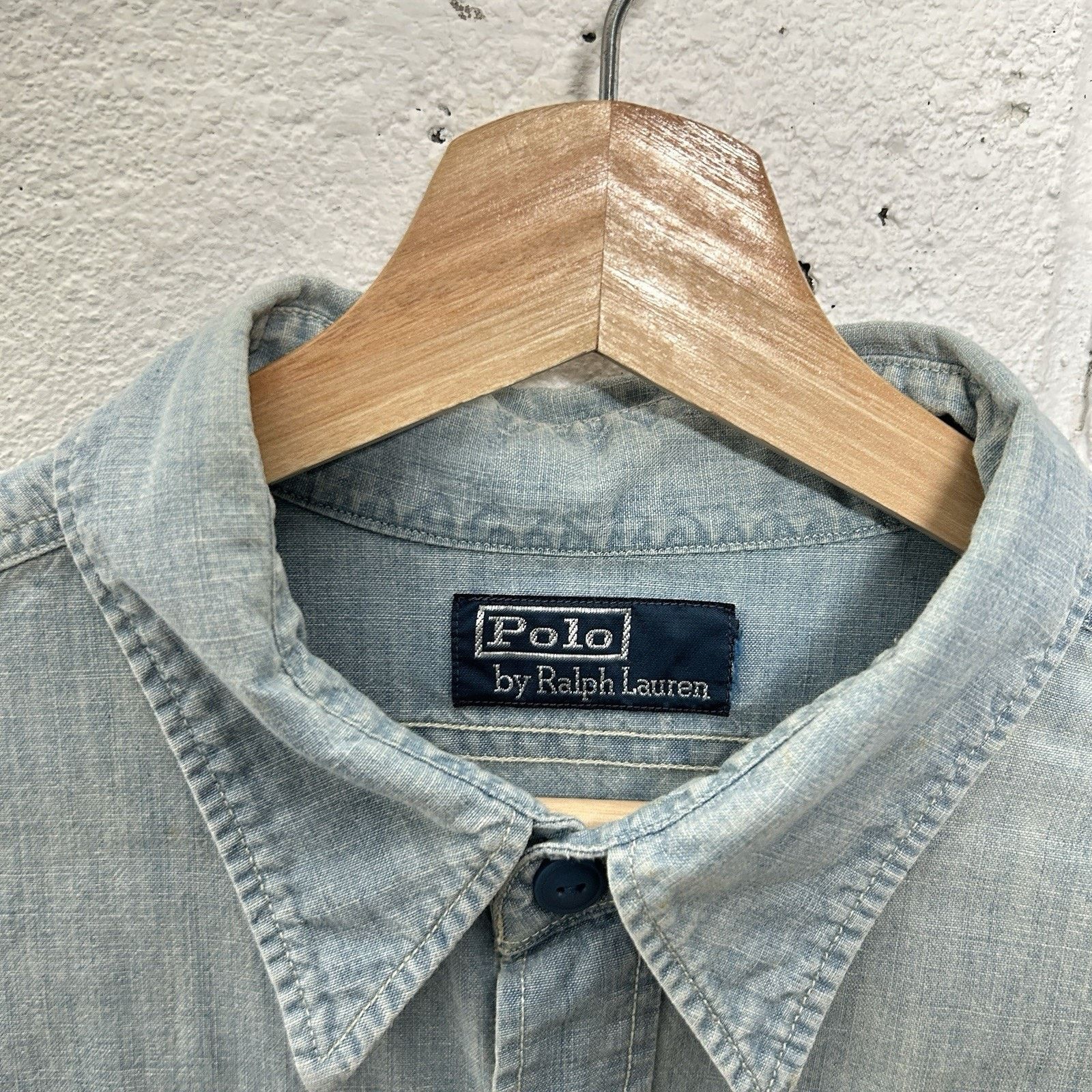Polo Ralph Lauren Vintage Polo Ralph Lauren Denim "Stenciled" Button Down Size US L / EU 52-54 / 3 - 8 Thumbnail