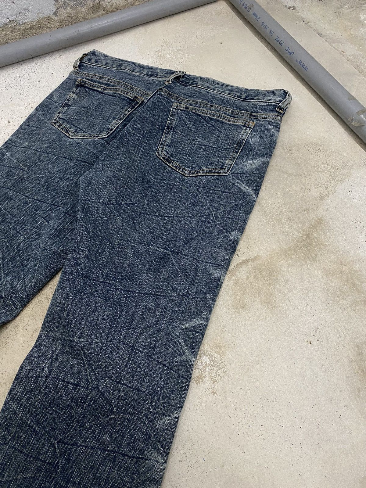 GOSTAR DE FUGA × Japanese Brand Daily Topics Japan Flare Clawn Mark Whisker Honeycomb Denim Size US 31 - 10 Thumbnail