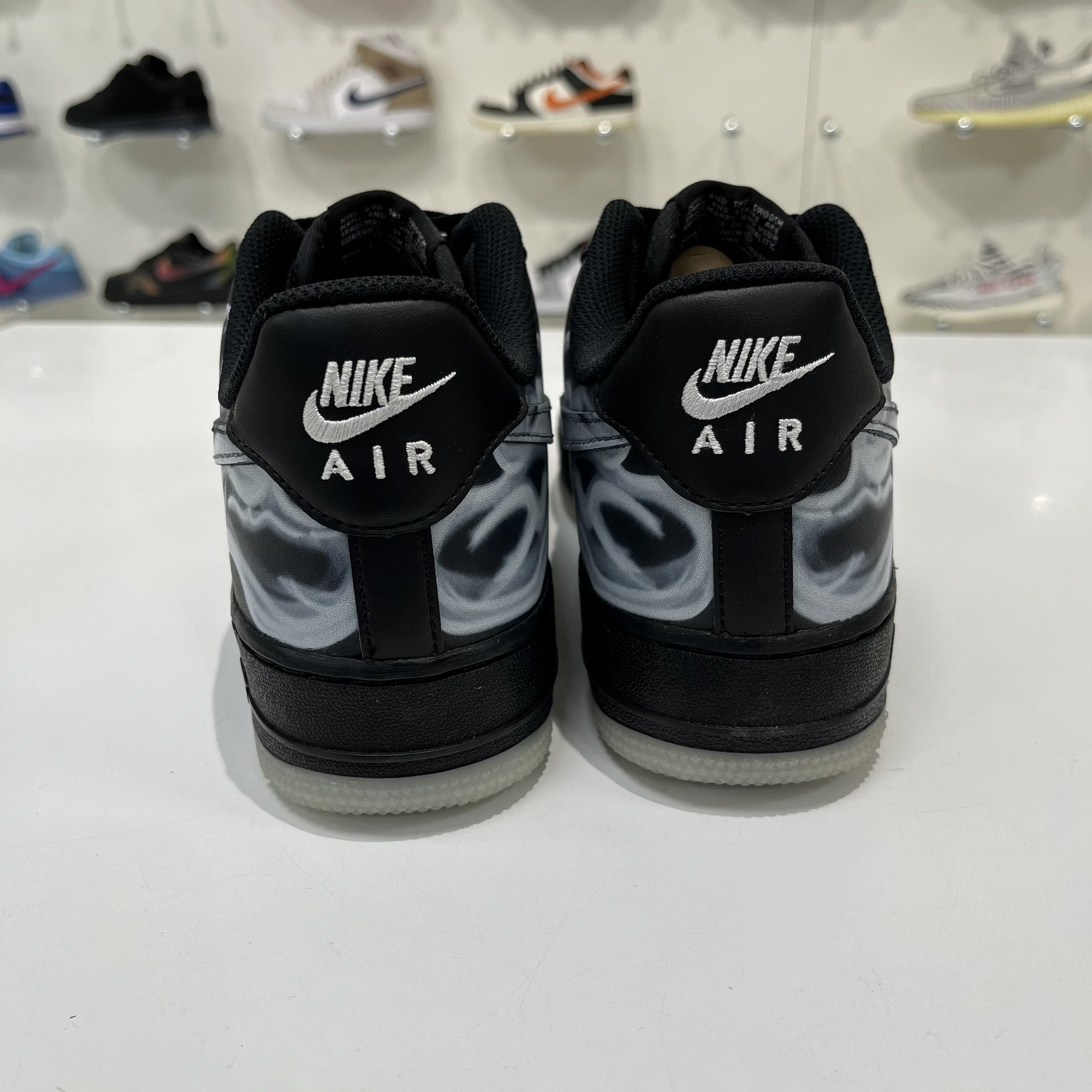 Nike Nike Air Force 1 Low Skeleton Halloween Black 2019 Size US 7 / EU 40 - 3 Thumbnail