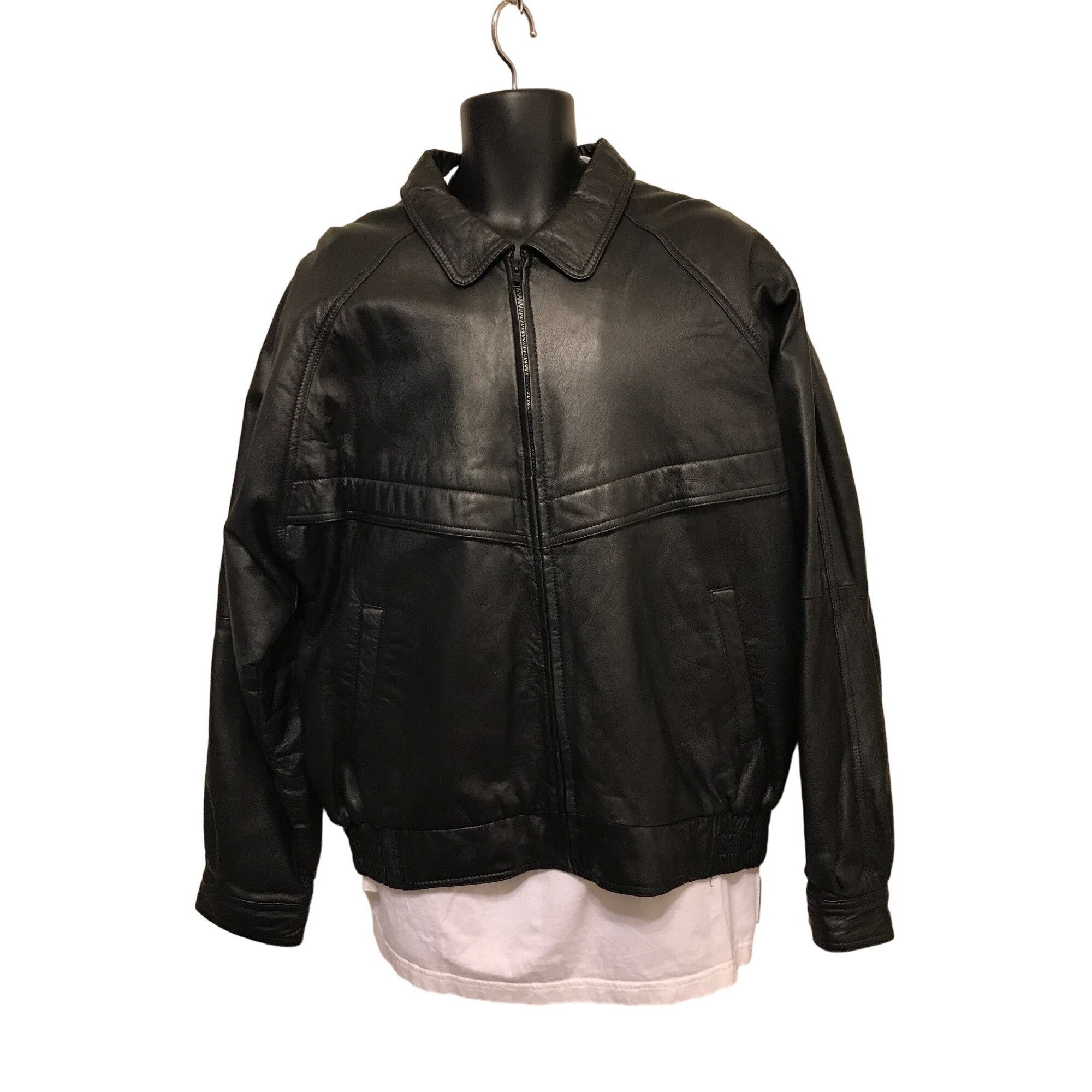 Vintage Watershed by William Harry Black Lamb Skin Leather Jacket Size US XL / EU 56 / 4 - 1 Thumbnail