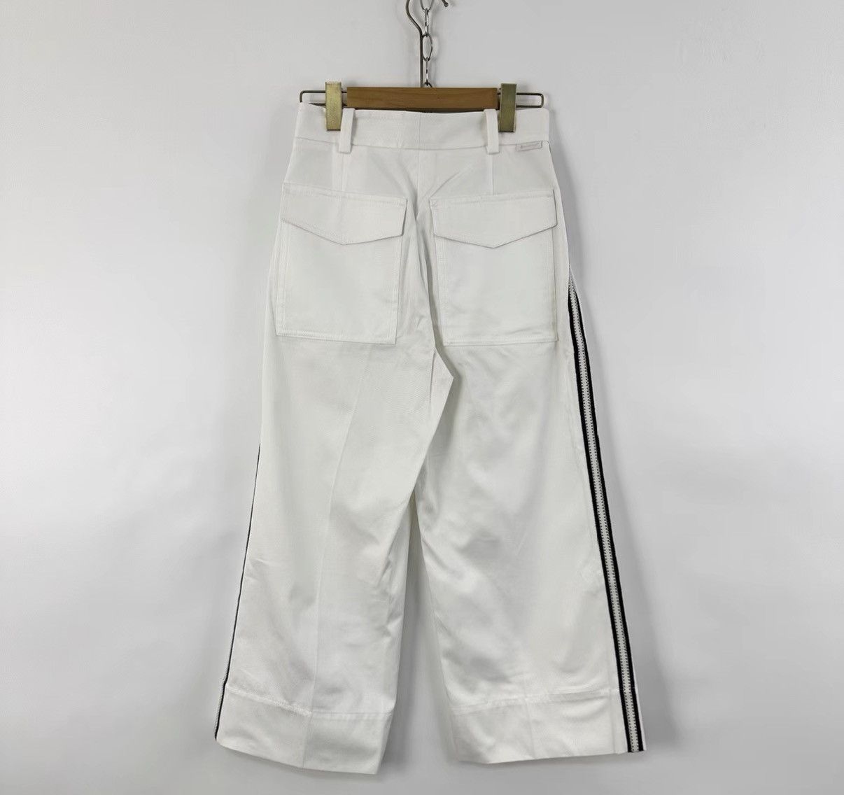 Moncler Moncler White Side Stripe Pants K12 Size 27" / US 4 / IT 40 - 2 Thumbnail
