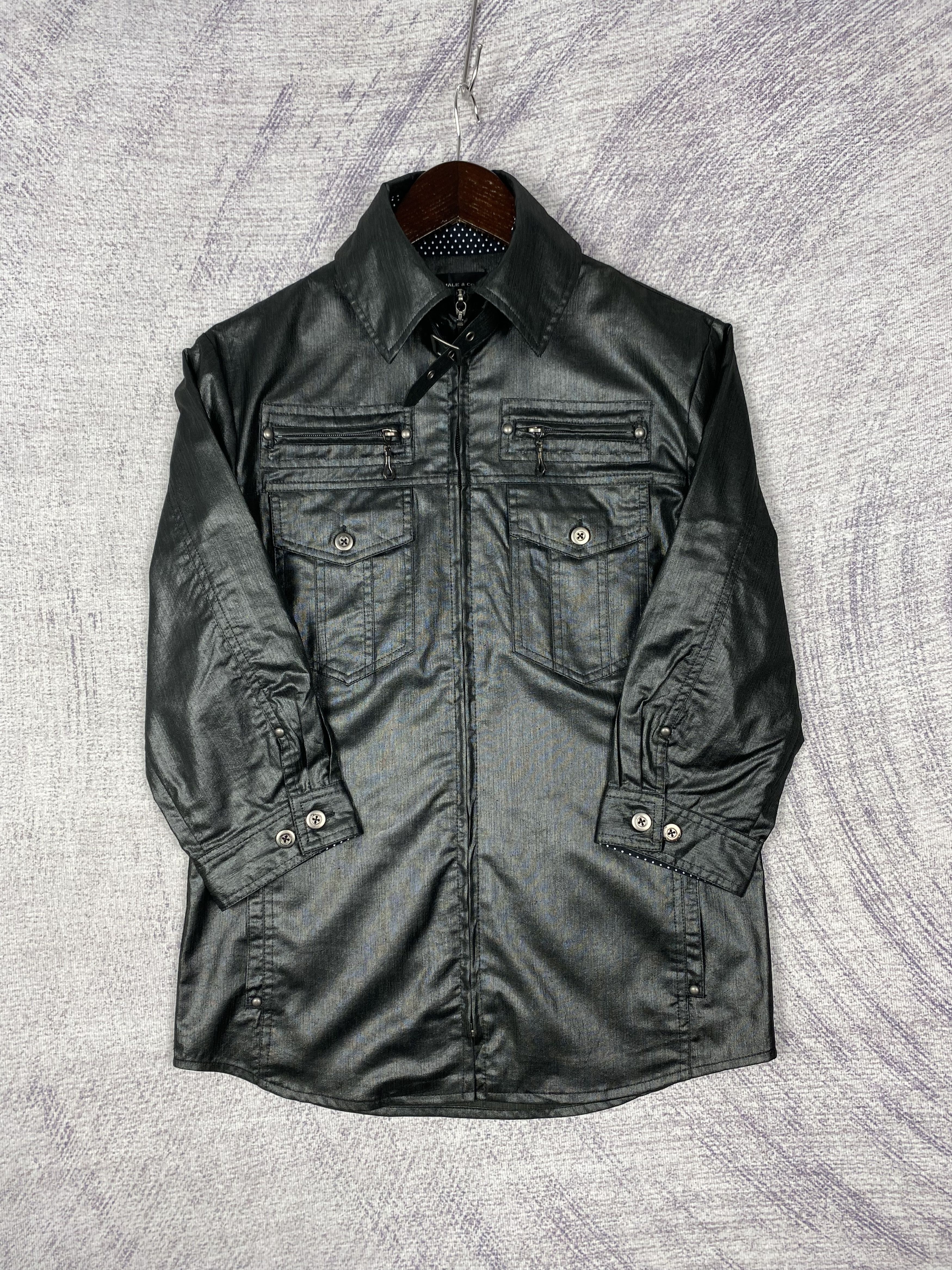 Japanese Brand Vintage Male & Co. Japanese Brand Faux Leather Long Jacket Size US M / EU 48-50 / 2 - 5 Thumbnail