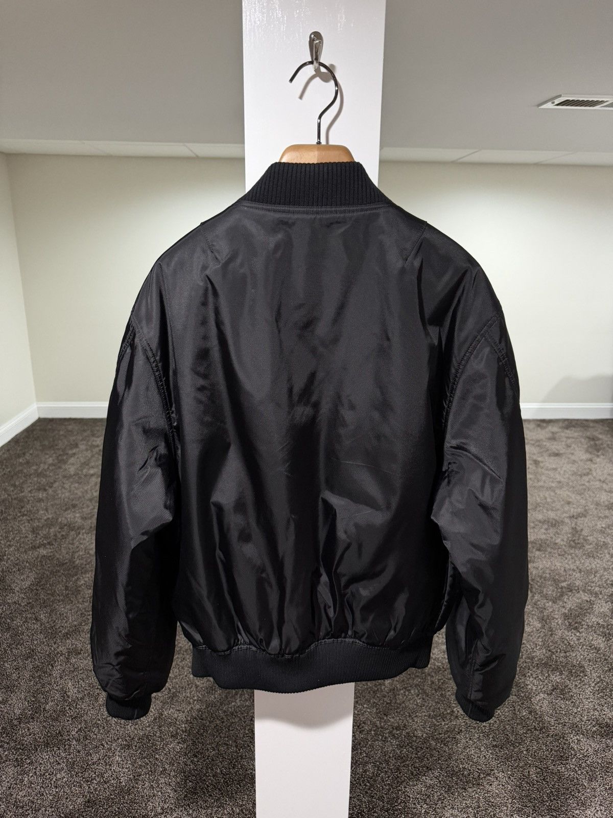 Prada Prada Re-Nylon Triangle Logo Black Bomber Jacket Size US M / EU 48-50 / 2 - 2 Thumbnail