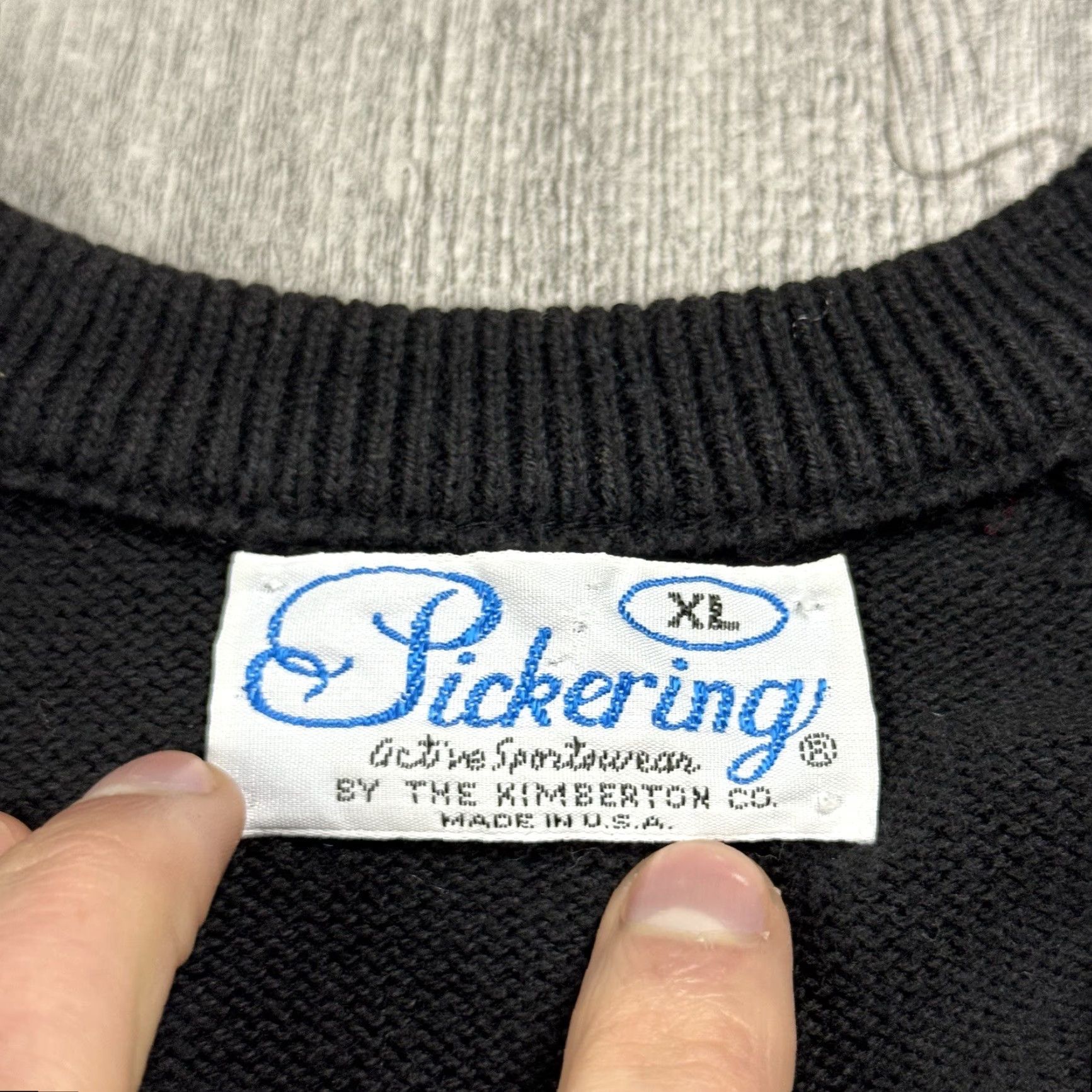 Vintage VINTAGE PICKERING GOLF SWEATER PULLOVER XL BLACK EMBROIDERED 80s MENS Size US XL / EU 56 / 4 - 4 Thumbnail