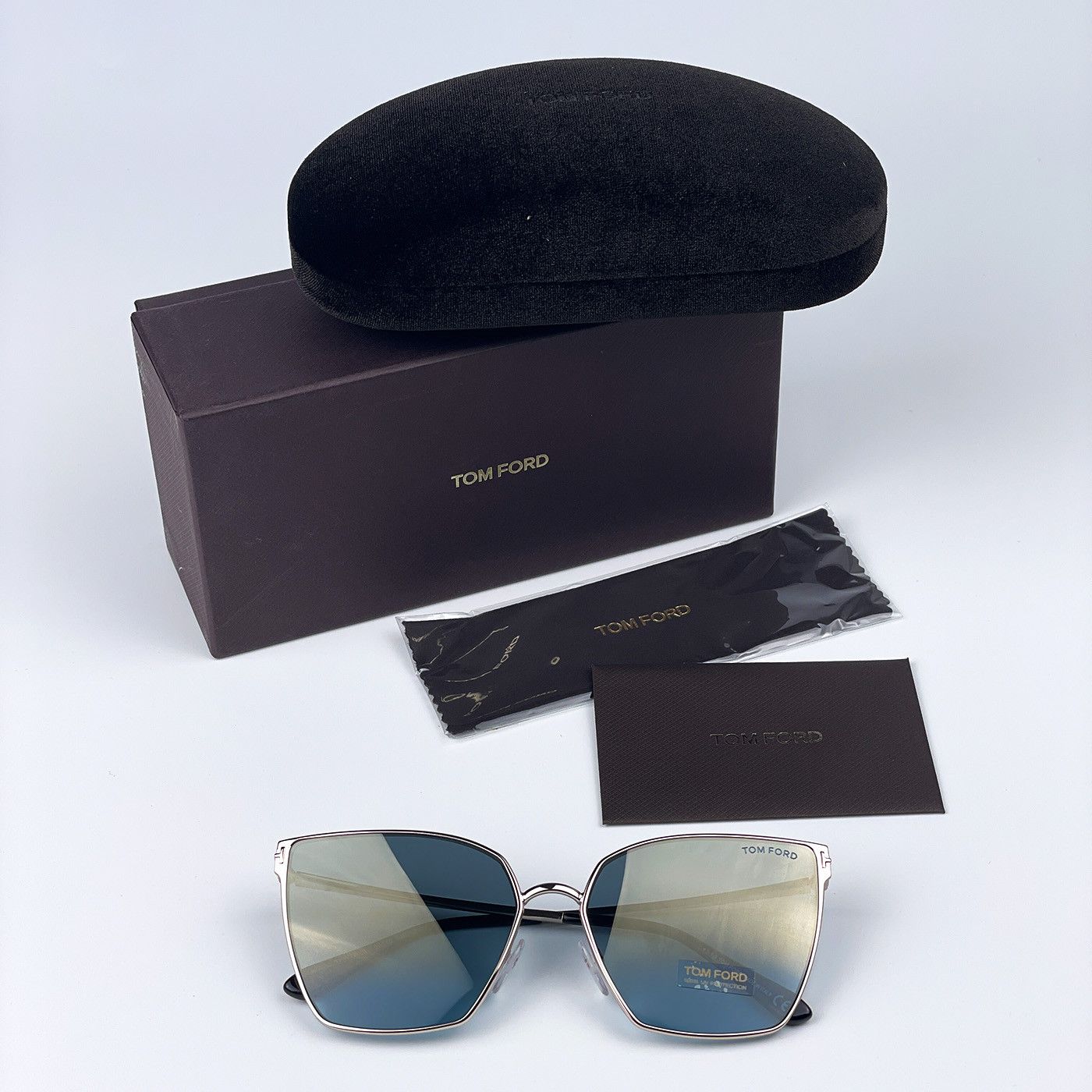 Tom Ford NEW Tom Ford FT0653/S 28V Metal Cat Eye Women Sunglasses Size ONE SIZE - 11 Thumbnail