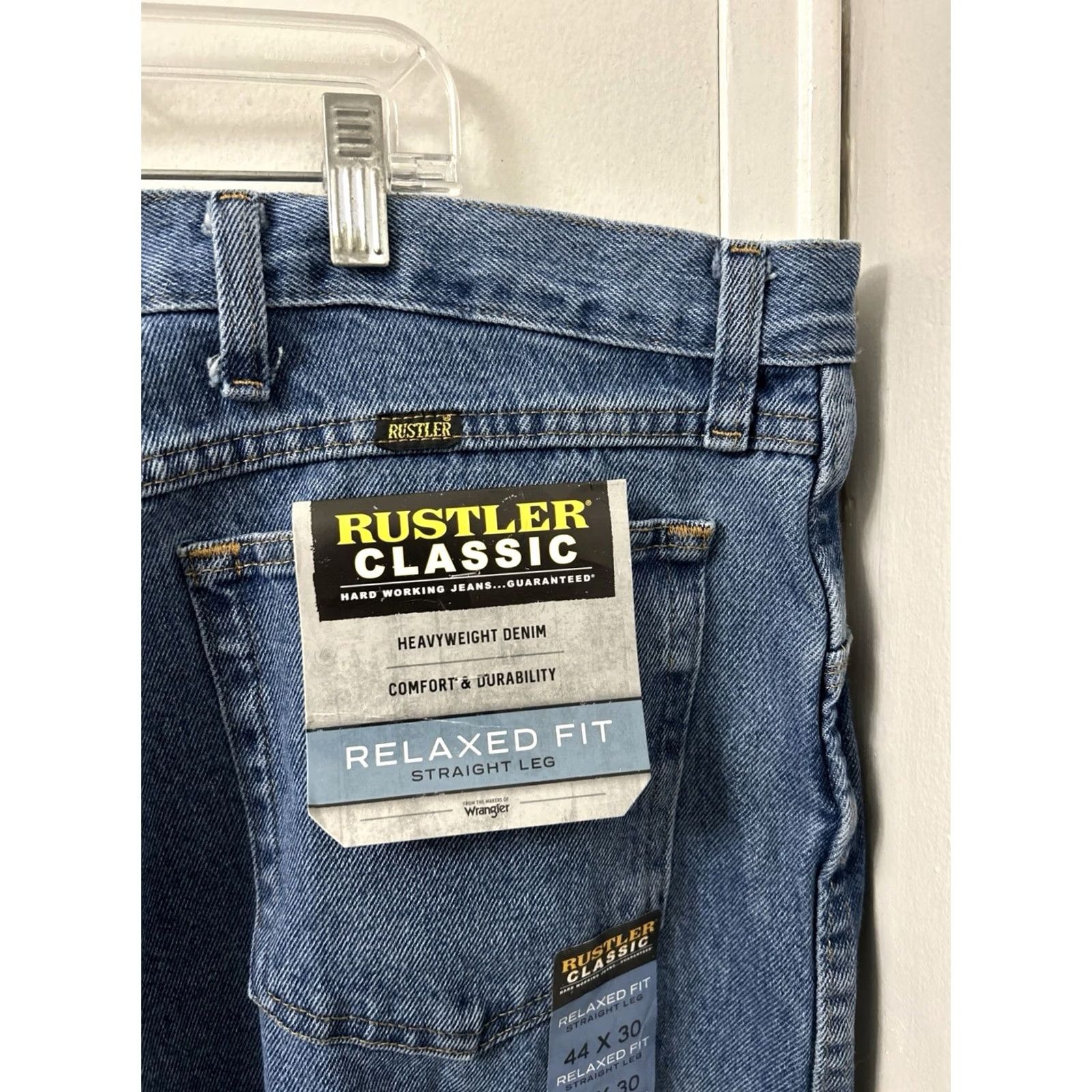 Wrangler Wrangler Rustler Jeans Mens 44x30 Light Wash Relaxed Fit Heavyweight Denim NWT Regular 5-Pocket Size US 44 / EU 60 - 4 Thumbnail