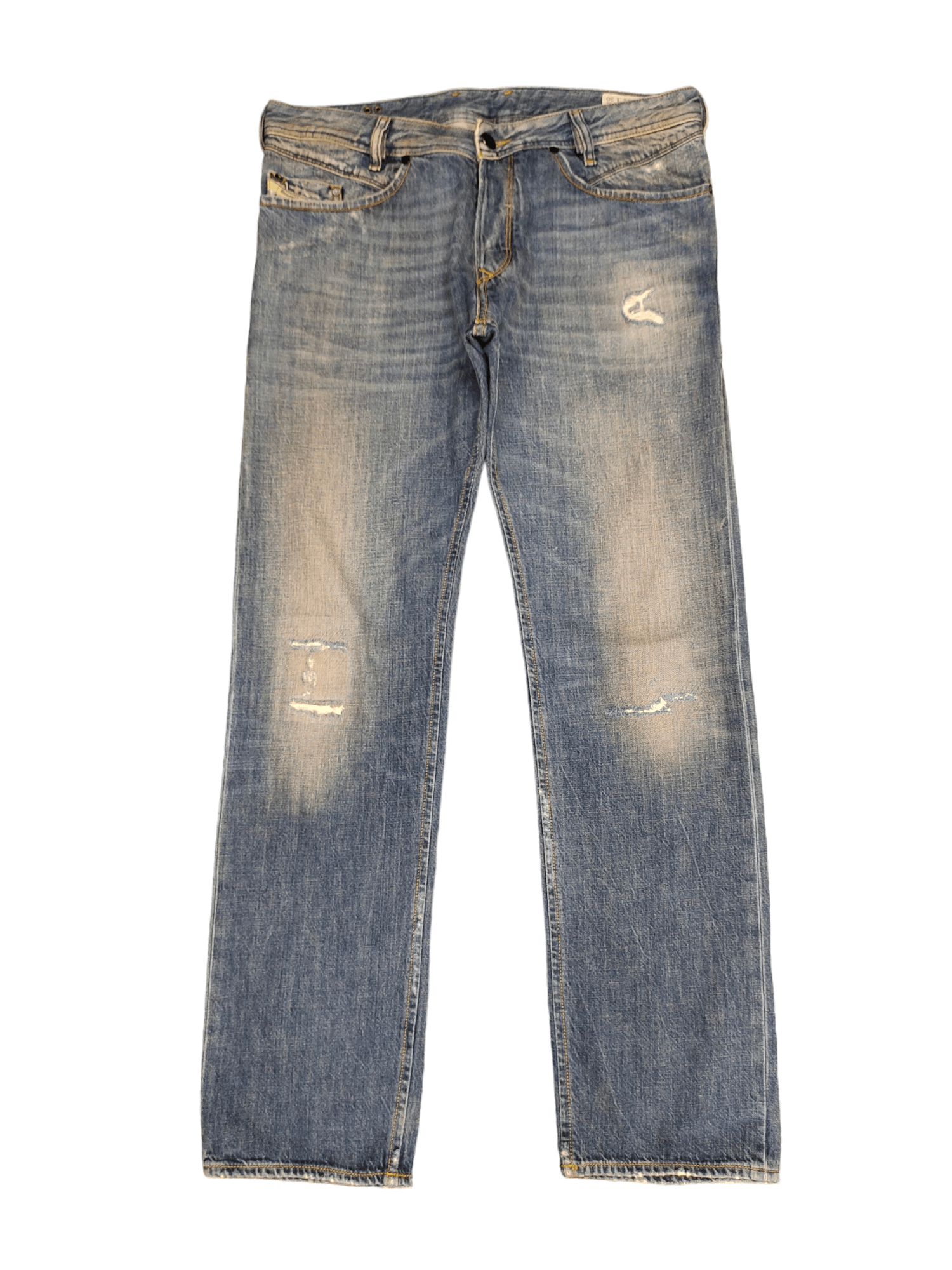 Adidas × Diesel Vintage Diesel X Adidas 'Adi-Poiak' 3D Pocket Distress Jeans Size US 32 / EU 48 - 3 Thumbnail