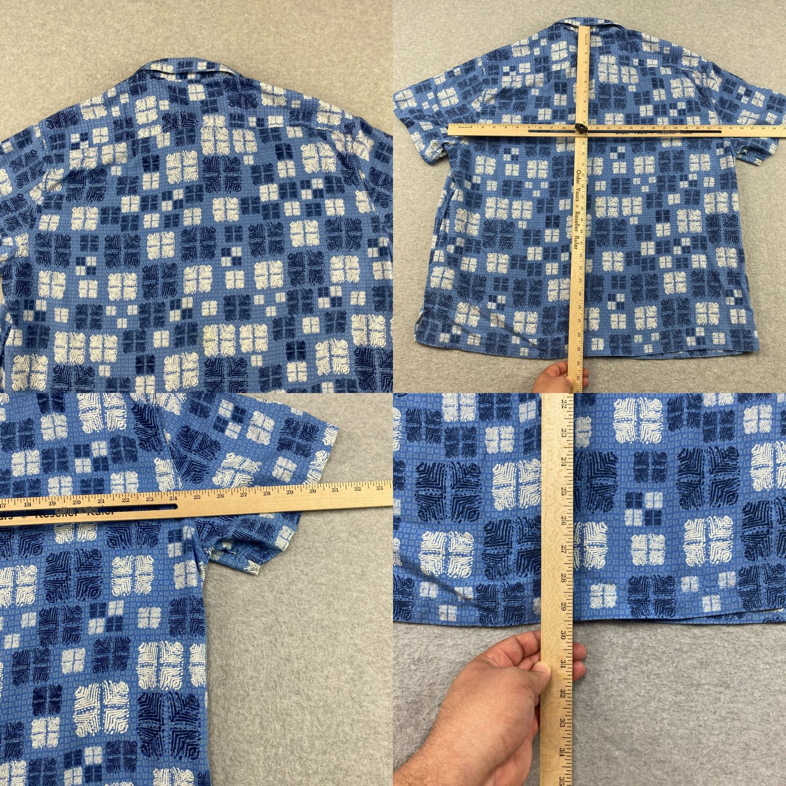 Nat Nast Nat Nast Button-Up Shirt Mens 2XL Geometric Multicolor Silk Blend Short Sleeve Pocket Shirt Size US XXL / EU 58 / 5 - 8 Thumbnail