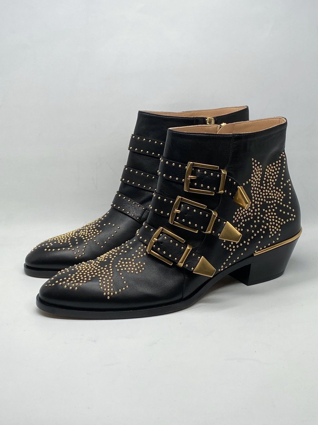 Chloe Chloe Susanna Pointed-Toe Studded Booties size 40 Size US 10 / IT 40 - 1 Thumbnail