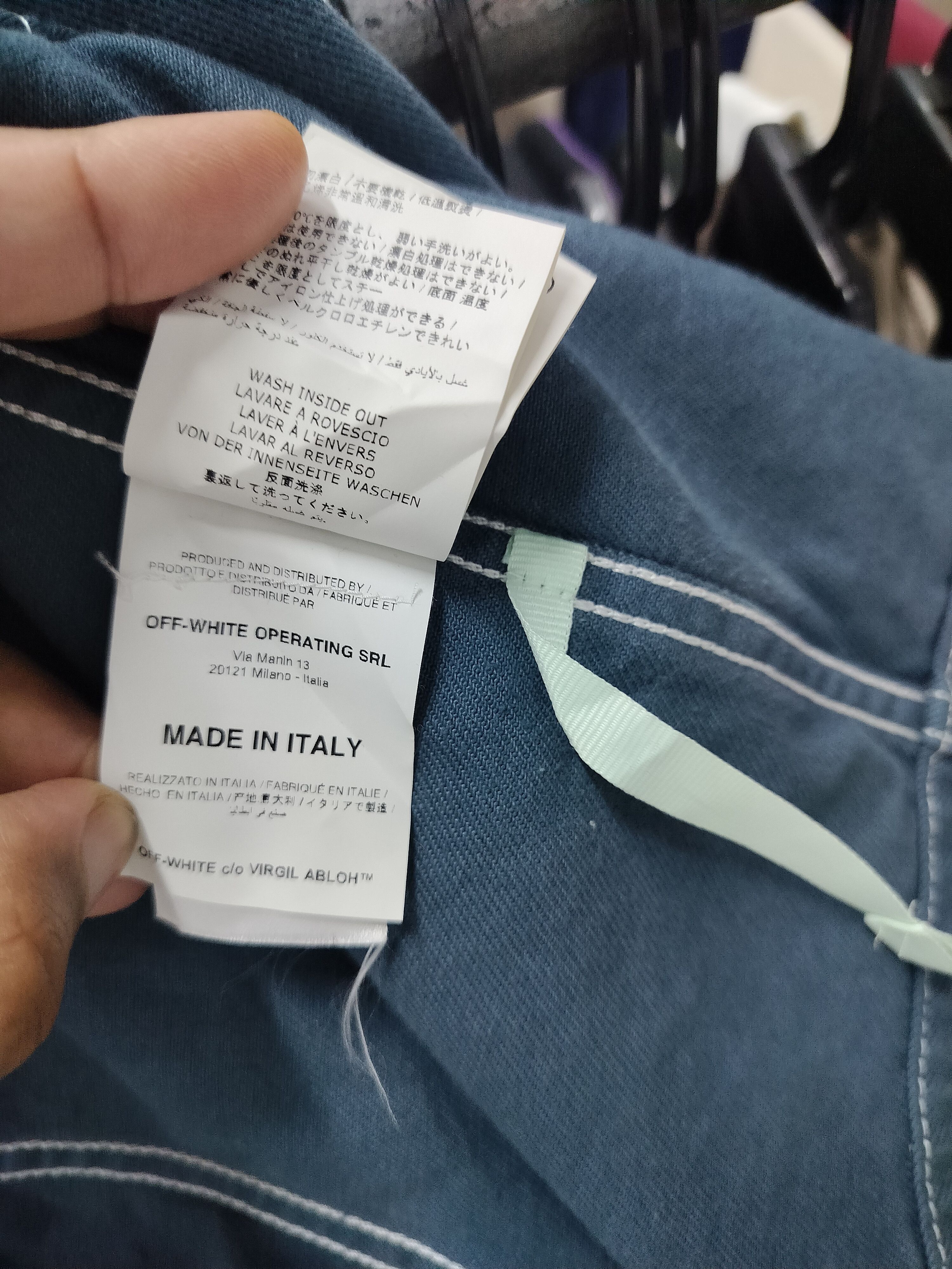 Off-White OFF-WHITE "MAIN LABEL" 2013 Zip Up Shirt Jacket Teal Size US L / EU 52-54 / 3 - 7 Thumbnail