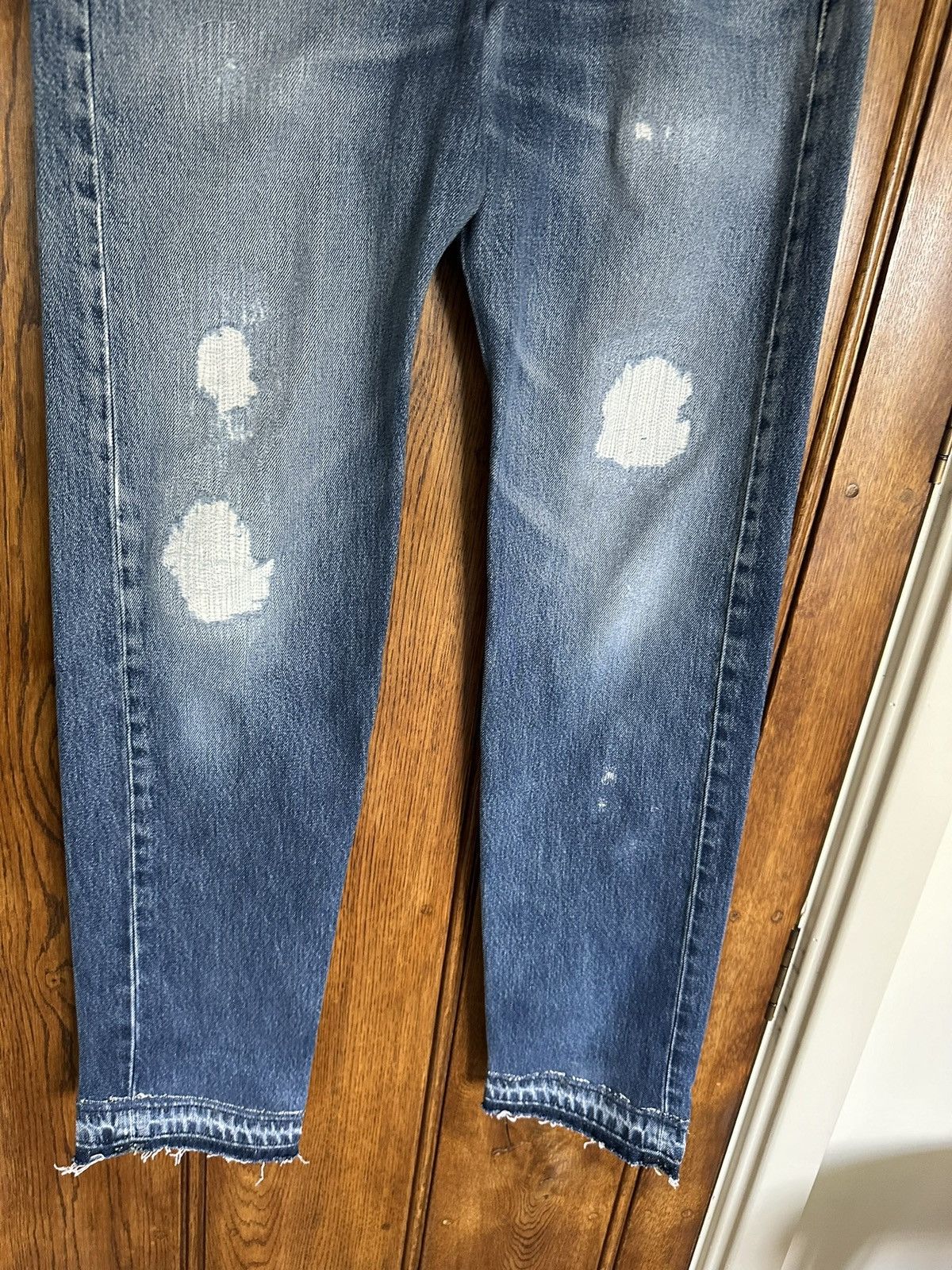 Gallery Dept. $535 Gallery Dept straight leg distressed jeans 30 x 32 Size US 30 / EU 46 - 11 Thumbnail