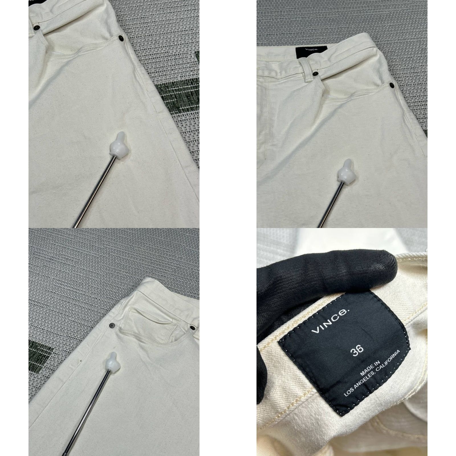 Vince Vince Jeans Mens 36 Beige Cotton Stretch Regular Fit High Rise 34x27 Straight Denim 5-Pocket City Preppy Mens Size US 36 / EU 52 - 8 Thumbnail