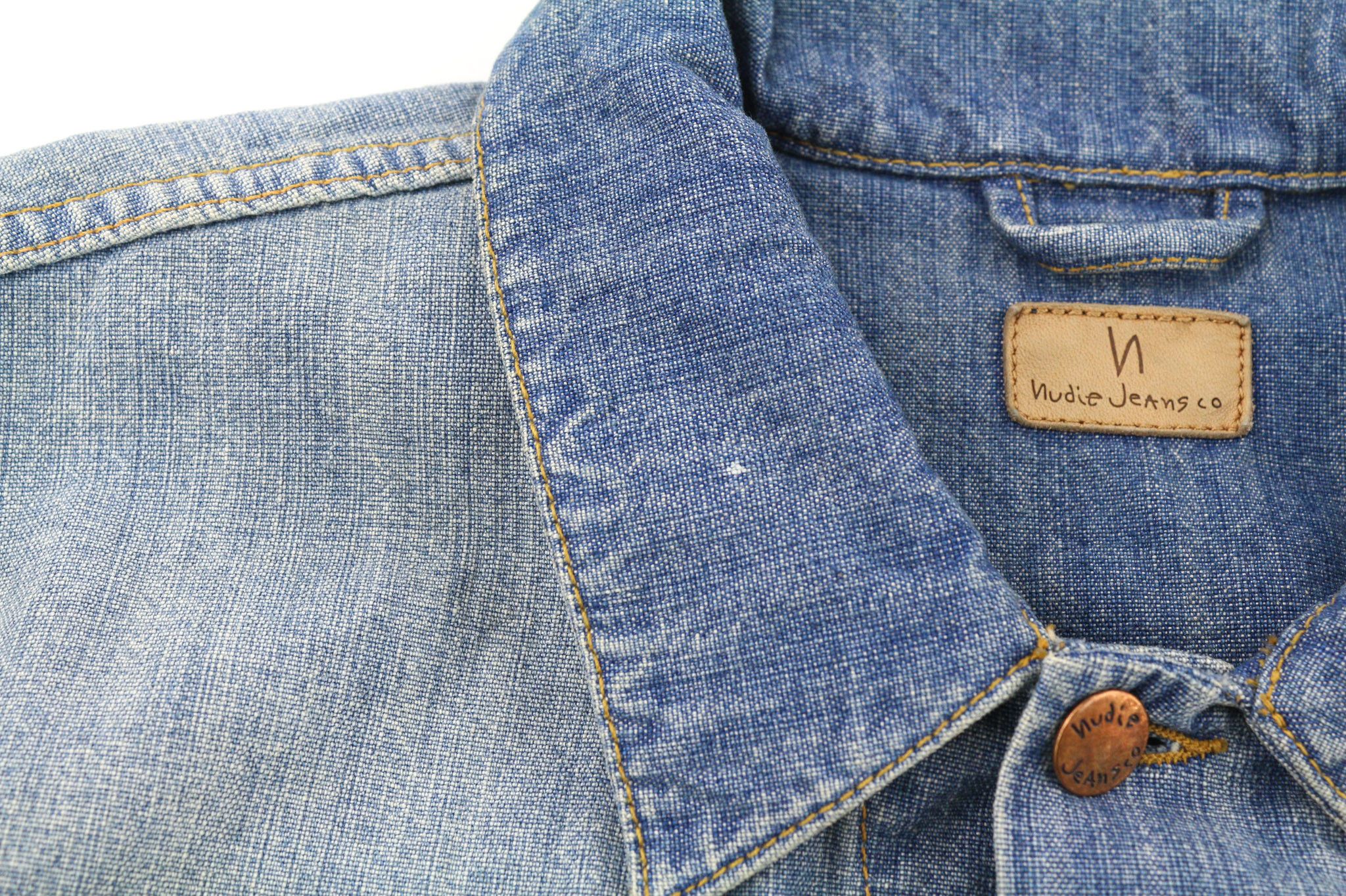 Nudie Jeans RONNY 2XL Indigo Blue Washed Buttoned Jacket 80732 Size US XXL / EU 58 / 5 - 8 Thumbnail