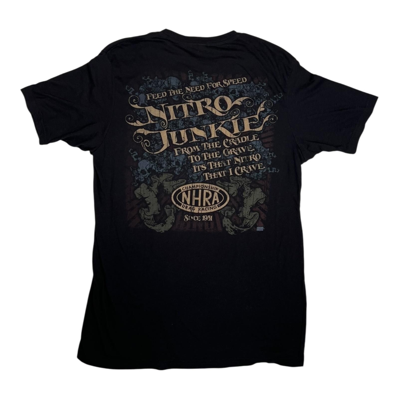 Other NHRA Nitro Junkie T-Shirt Mens XL Black Drag Racing Double S Size US XL / EU 56 / 4 - 3 Thumbnail