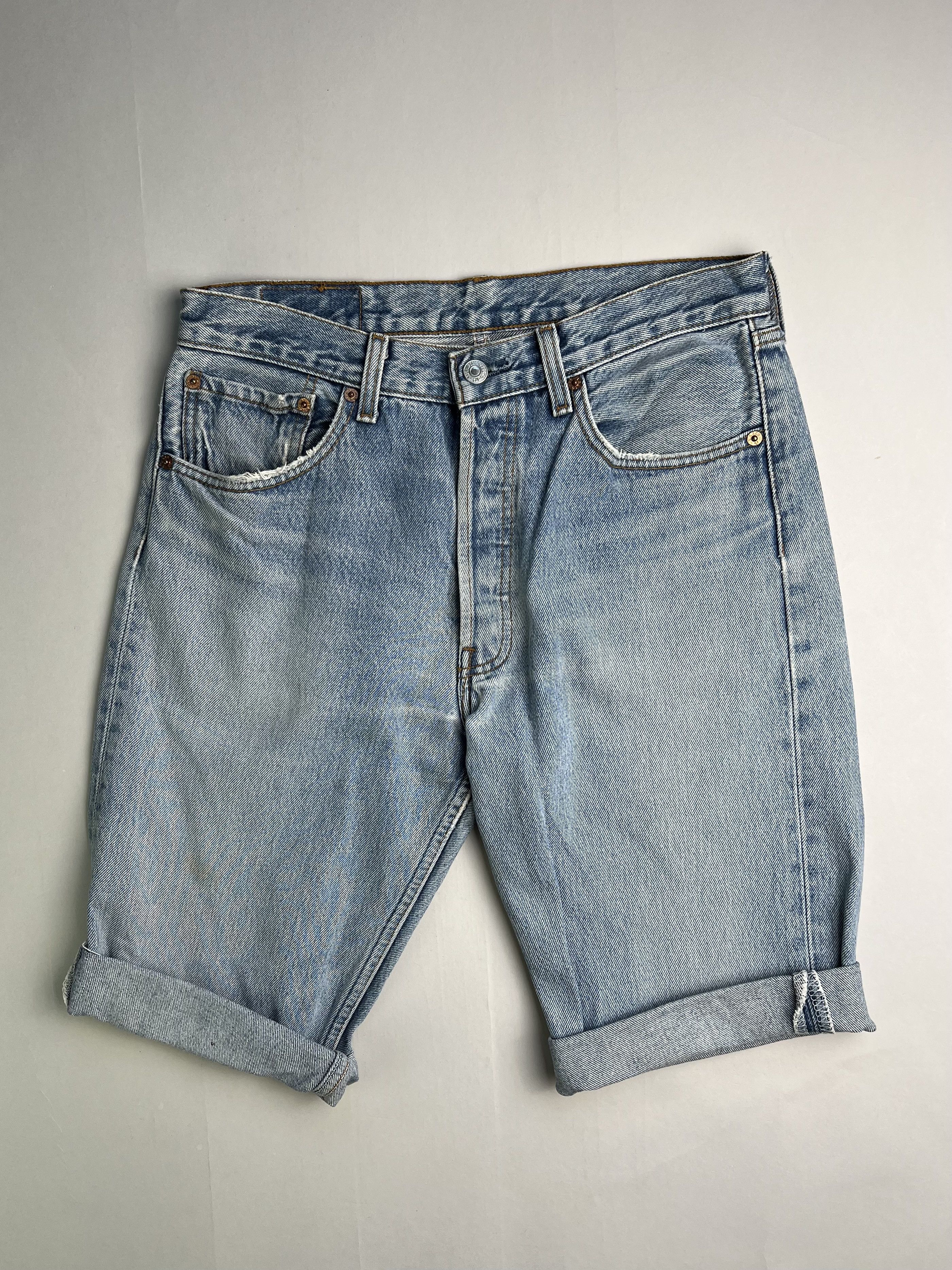 Levi's Levis 501 Jeans Shorts Light Blue W32 Size US 32 / EU 48 - 1 Thumbnail