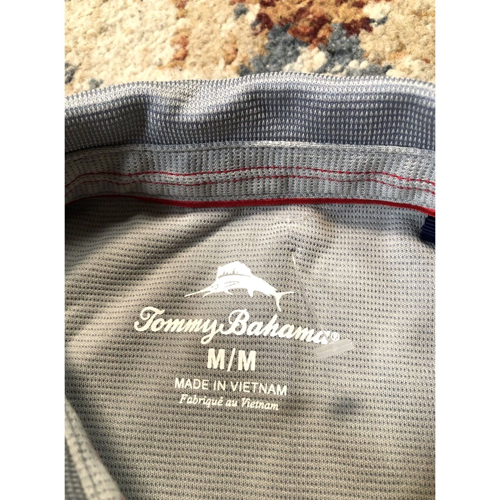 Tommy Bahama Tommy Bahama Polo Shirt Mens Gray Short Sleeve Cotton Blend Regular Fit Casual Golf Beach 90s? Size US M / EU 48-50 / 2 - 7 Thumbnail