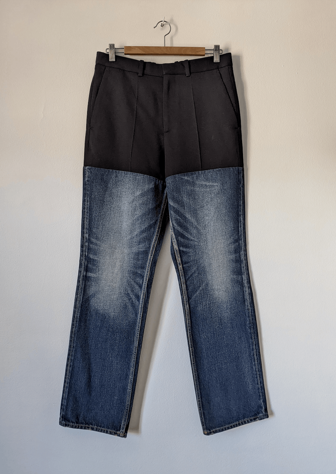 image of New Balenciaga Tailoring Pants Black Denim Blue Jeans 46 in Black/Blue, Men's (Size 30)