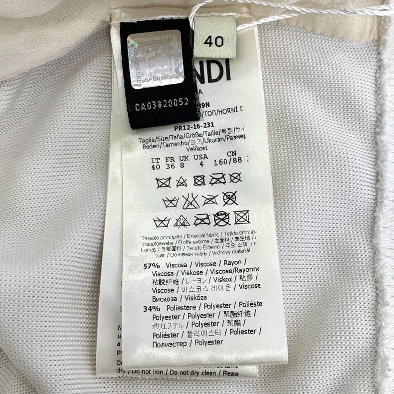 Fendi Fendi Logo Embroidered Long Sleeve Sweatshirt Size US M / EU 48-50 / 2 - 7 Thumbnail