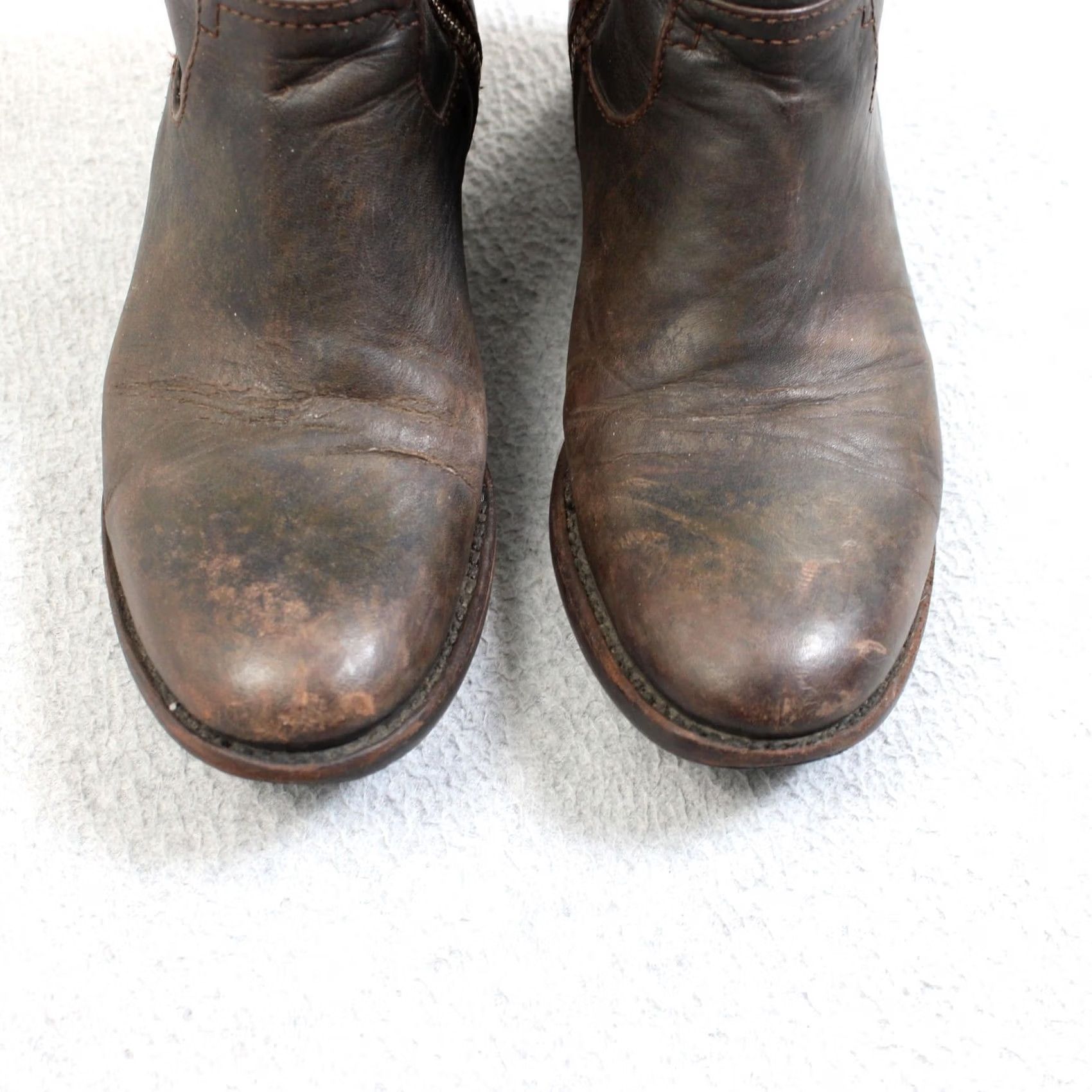 Frye Frye Brown Leather Ankle Zip Bootie Boho Style Womens 7 US Size Size US 7 / IT 37 - 6 Thumbnail