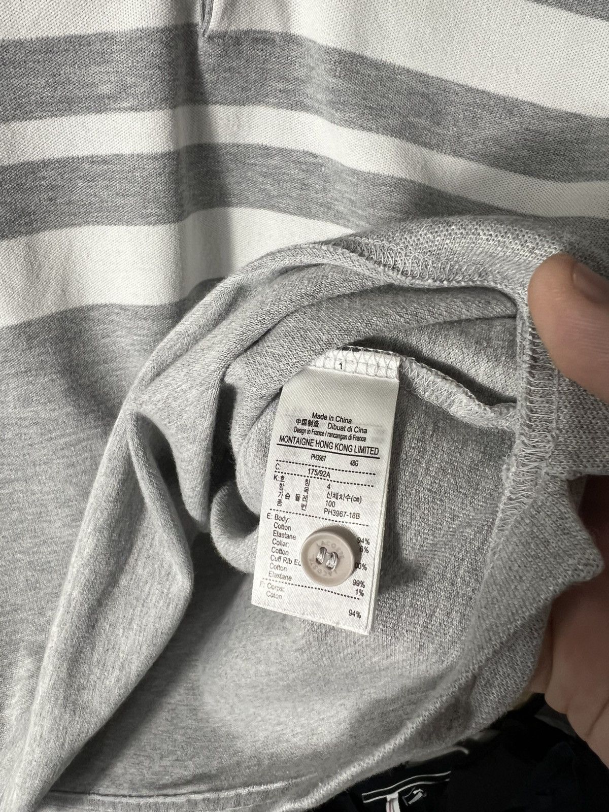 Lacoste 🩶 Lacoste Grey Striped Polo Size M 🐊 Classic Slim Fit Size US M / EU 48-50 / 2 - 5 Thumbnail