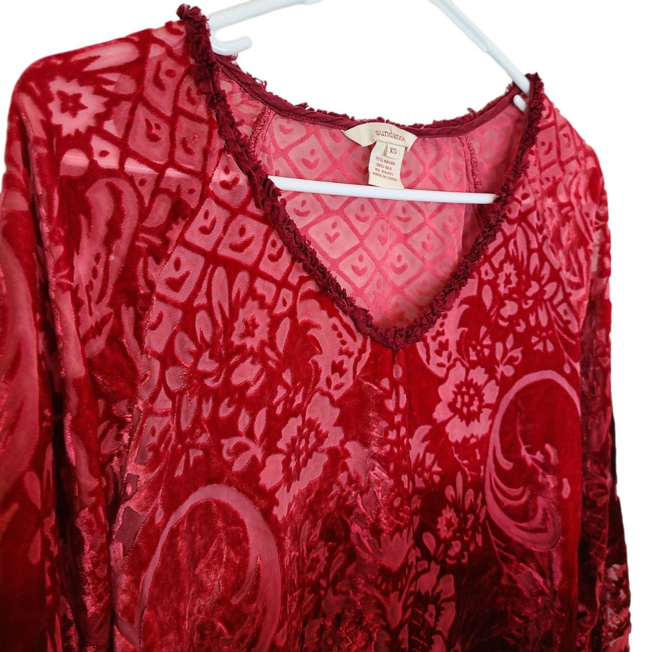 Sundek Sundance Womens Velvet Burnout Floral SIlk Whimsigoth Fairy Size XS / US 0-2 / IT 36-38 - 5 Thumbnail