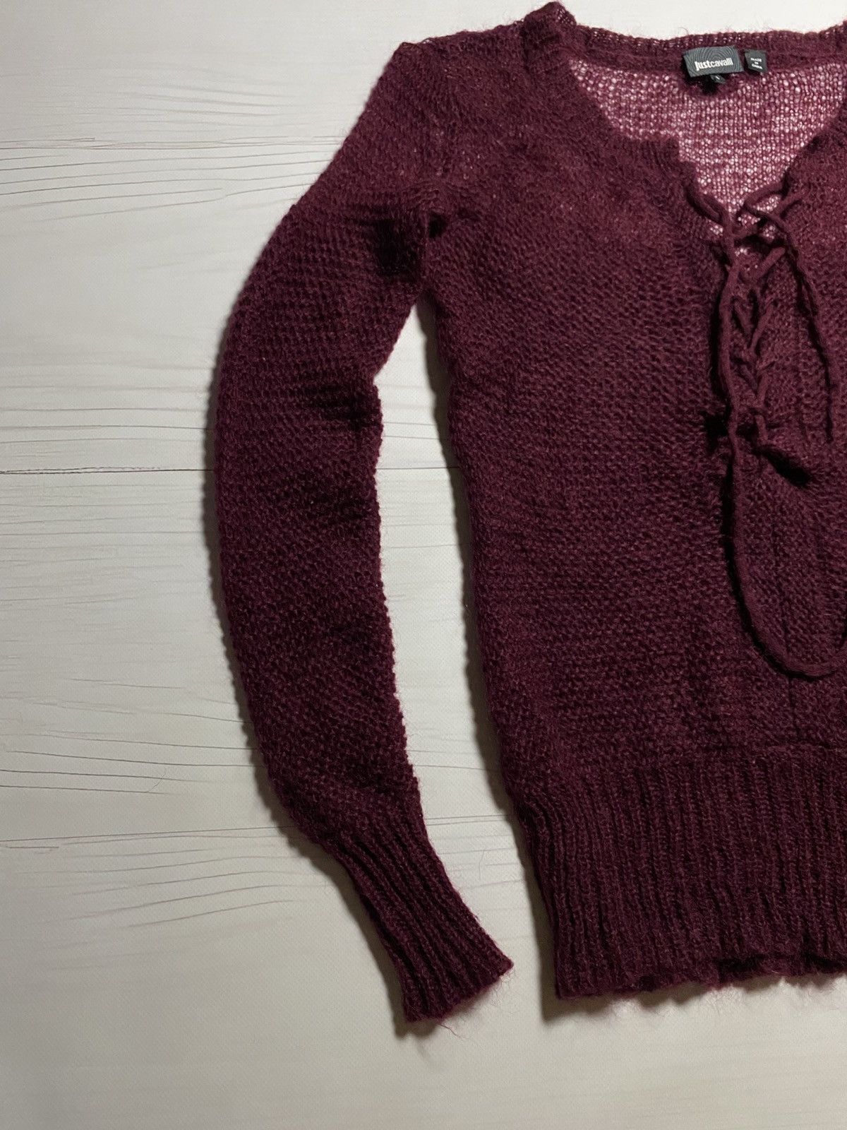 Just Cavalli Just Cavalli mohair blend lace-up knit sweater Size S / US 4 / IT 40 - 12 Thumbnail
