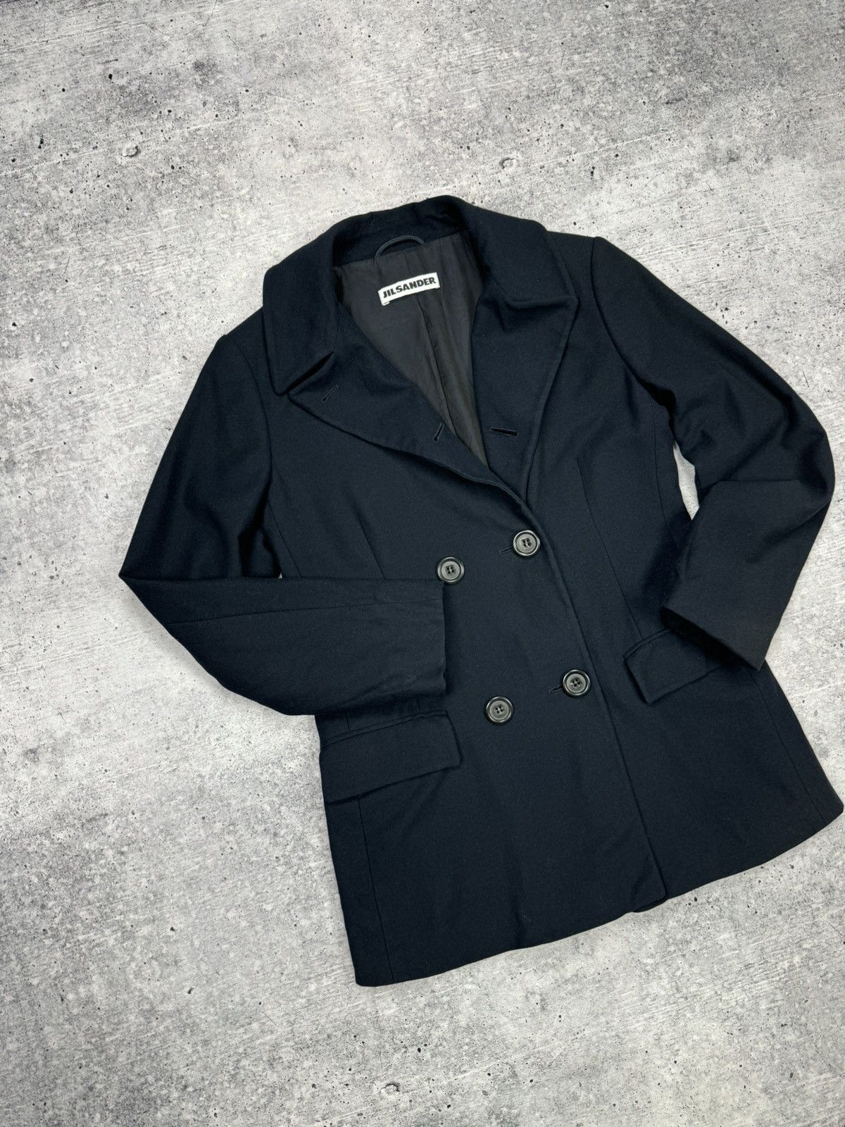 Jil Sander Vintage Jil Sander Lambswool Women Double-Breasted Blazer Size XS / US 0-2 / IT 36-38 - 2 Thumbnail