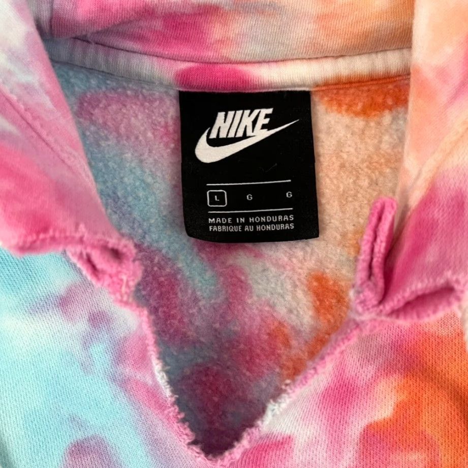 Nike Nike Hoodie Mens Large Tie Dye Multicolor Fleece Sportswear Gym Weightlifting Embroidered Logo Hooded Pockets Size US L / EU 52-54 / 3 - 3 Thumbnail
