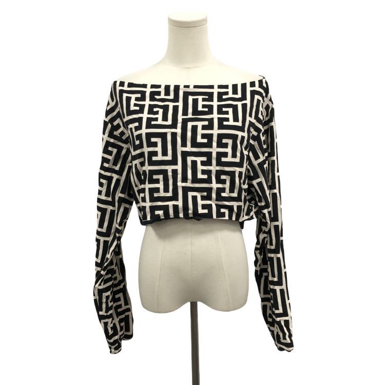 Balmain Balmain Monogram Long Sleeve Top Size 36 Size XS / US 0-2 / IT 36-38 - 1 Thumbnail