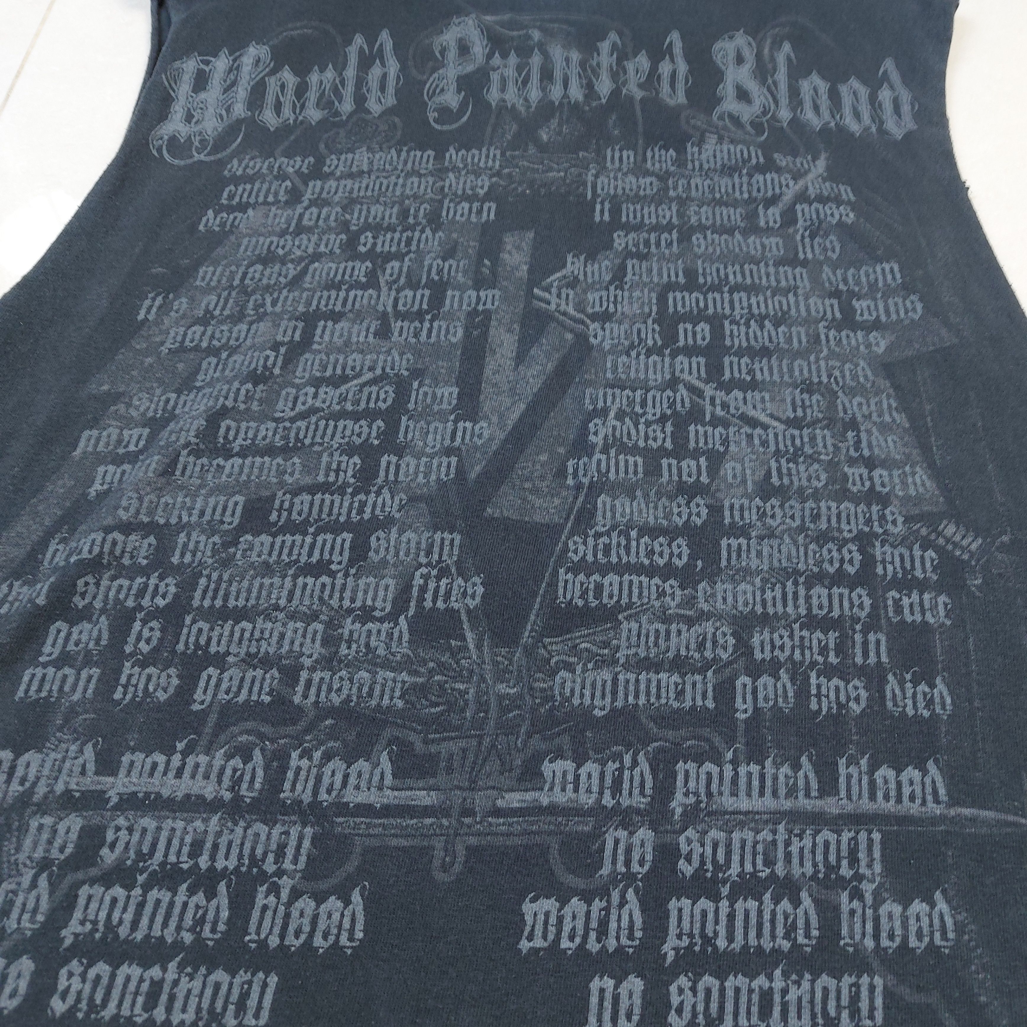 Band Tees VTG Slayer Band 2011 World Painted Blood Tour Cut-Off Tank Size US L / EU 52-54 / 3 - 13 Thumbnail