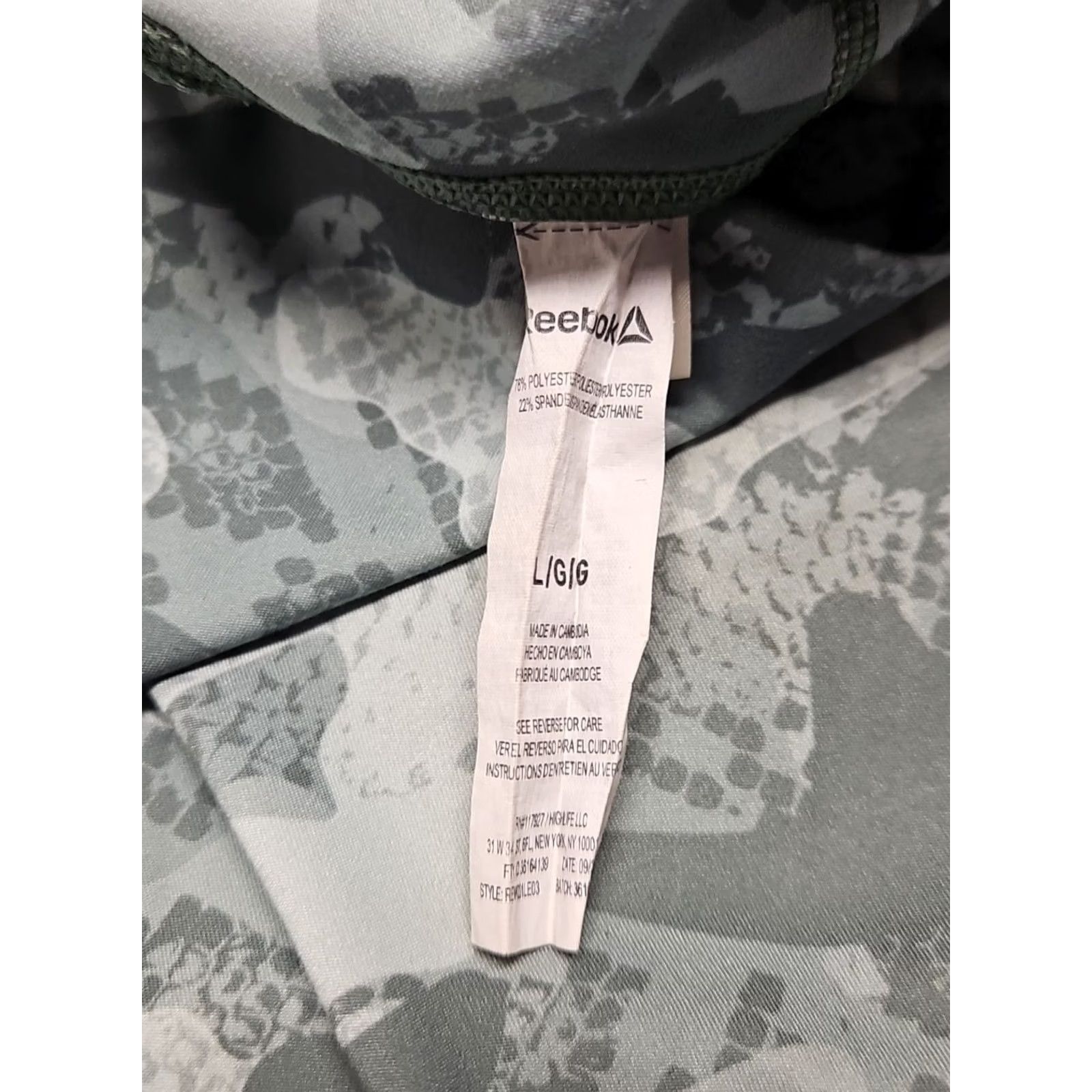 Reebok Reebok Camouflage Leggings Womens Large Green Compression Athletic Gym Yoga Pants Size 28" / US 6 / IT 42 - 6 Thumbnail