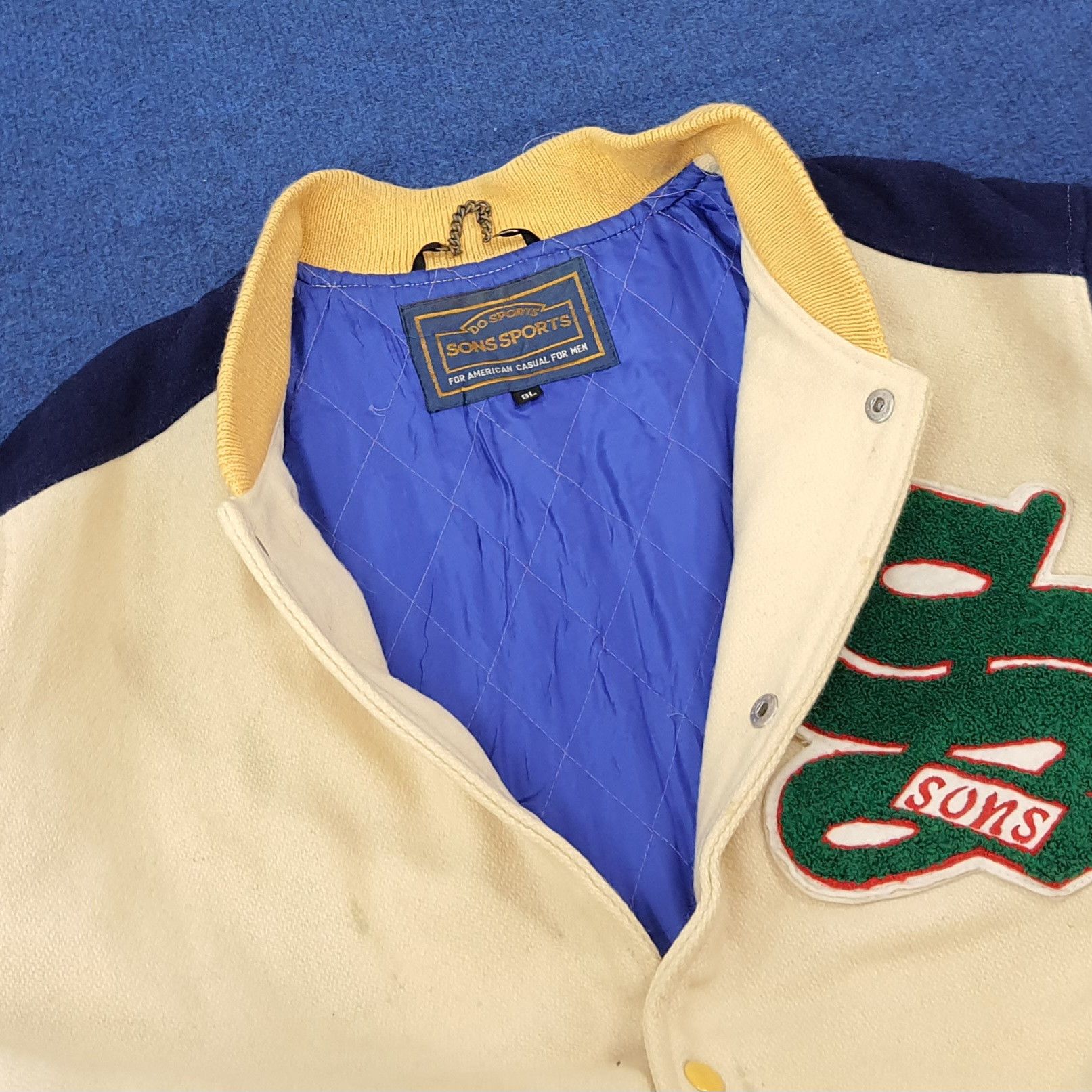 &SONS Vintage Varsity SONS Custom Skull Logo Jacket C275N25 Size US XL / EU 56 / 4 - 5 Thumbnail
